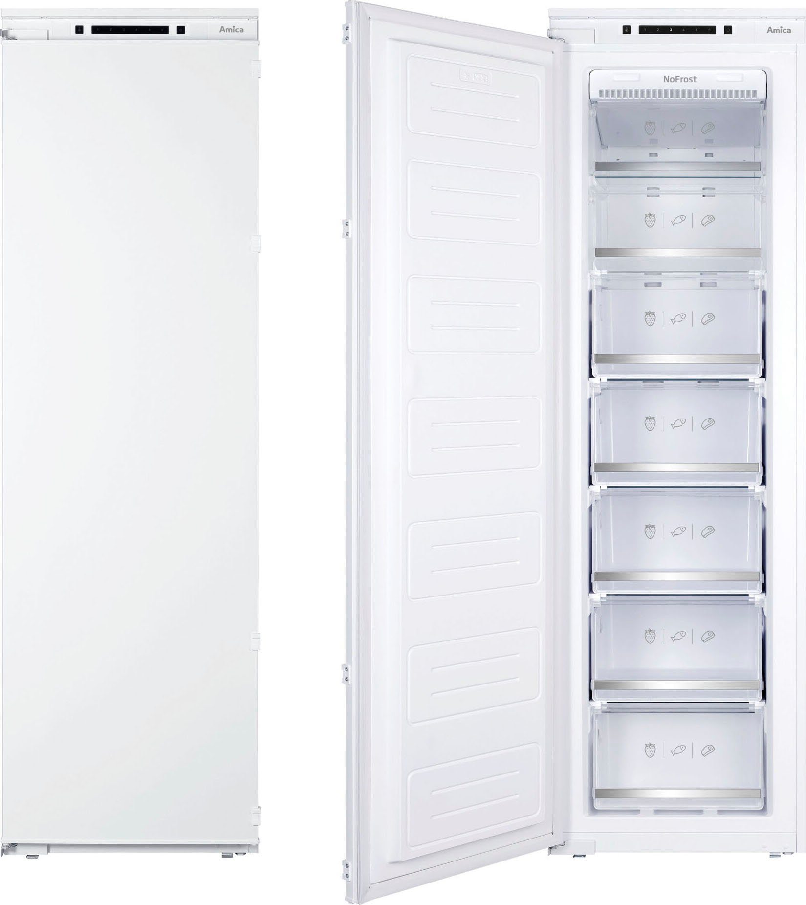 Amica Einbaugefrierschrank ABN6202 / EGSS 327 250, 176,9 cm hoch, 54 cm breit
