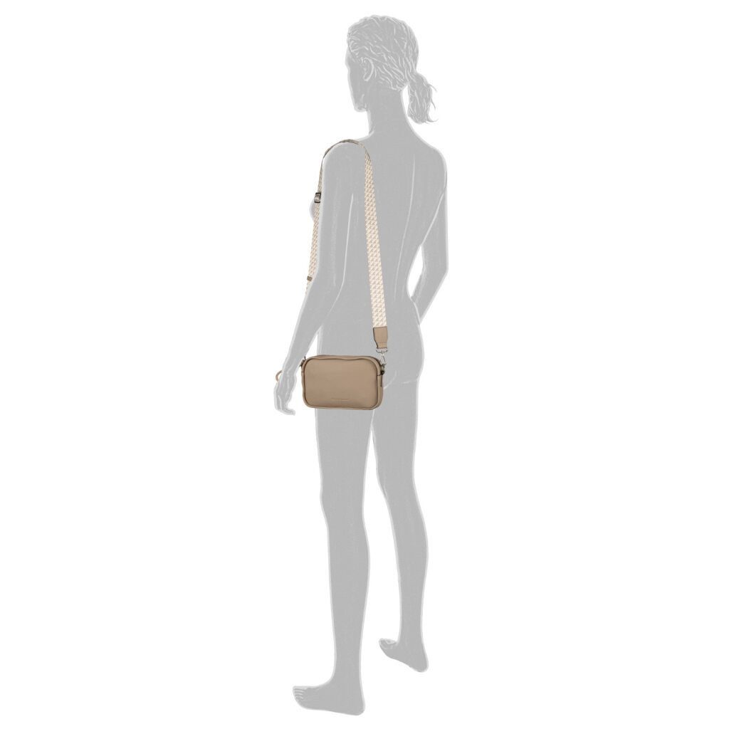 TOM TAILOR Handtasche Tatiana, fein gewebter dreifarbiger Gurtband mit harmonischem „T“´Logodruck