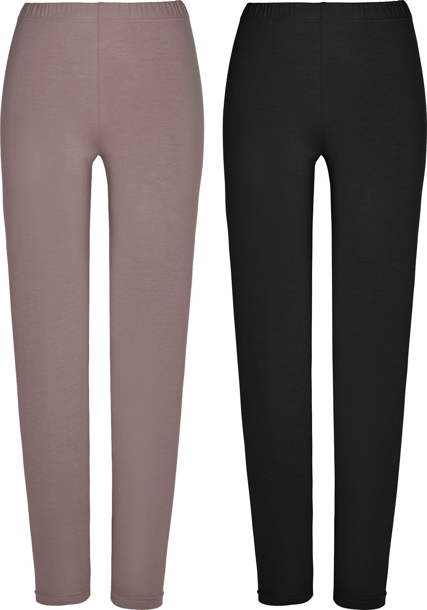 Erwin Müller Jogginghose Damen-Leggings, lang 2er-Pack (2-tlg) Uni