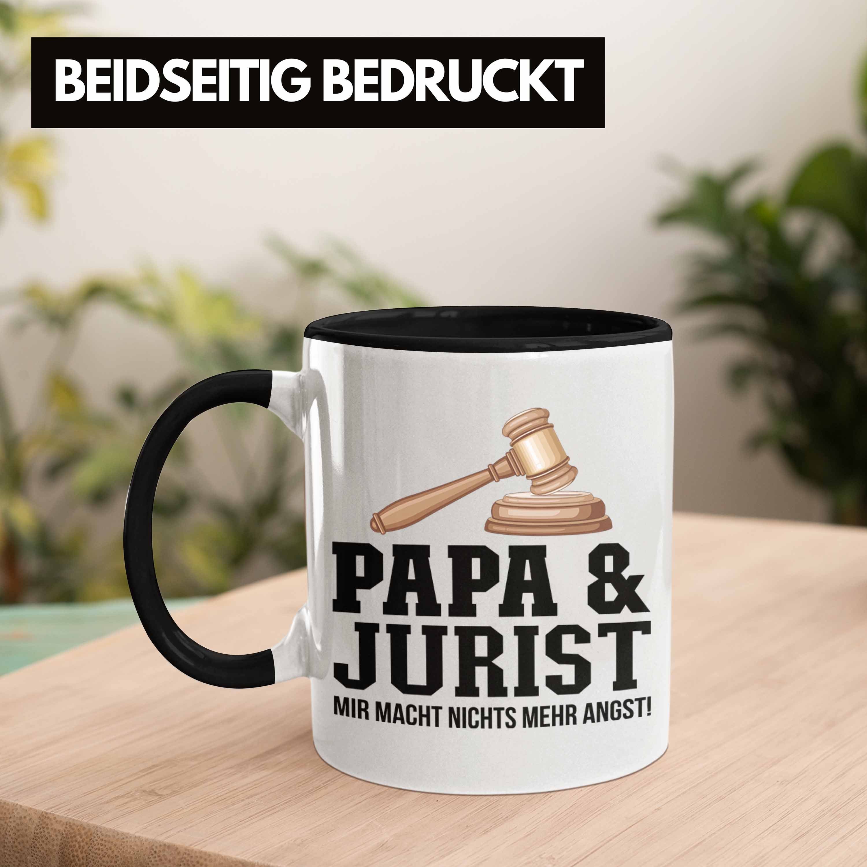 Vater und - Tasse Trendation Schwarz Tasse für Geschenkidee Jurist Juriste Trendation Jura Papa