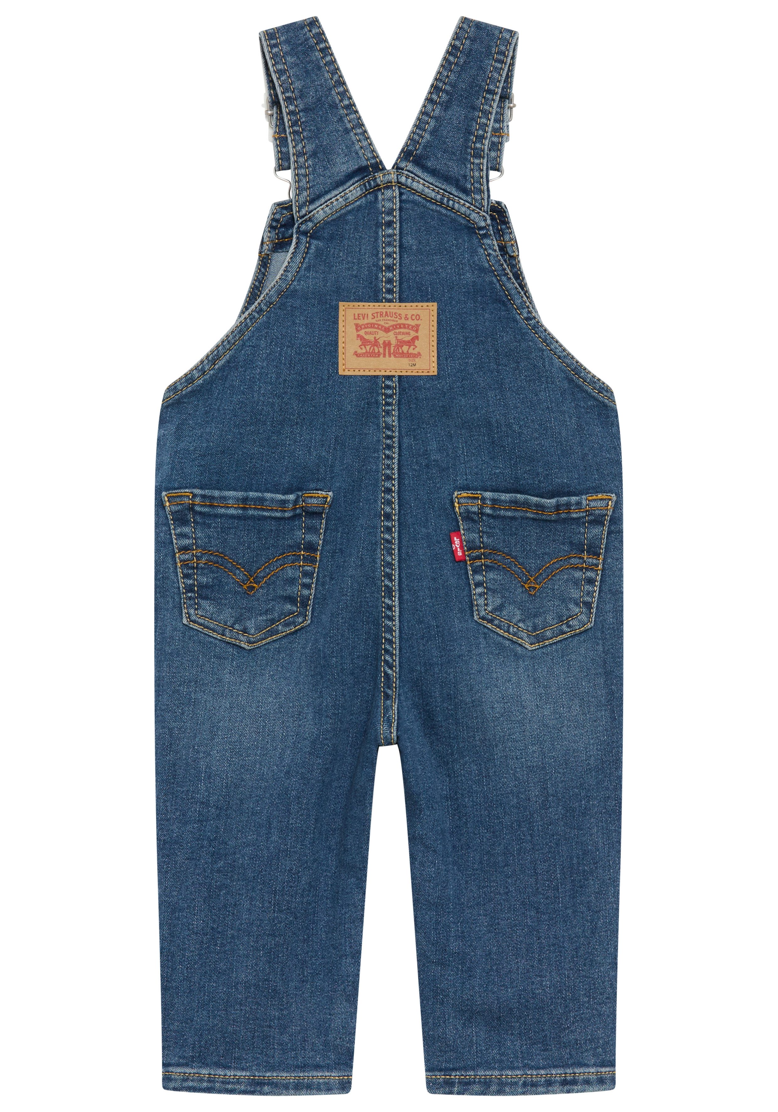 Levi's® Kids Jeanslatzhose LVN DENIM OVERALL wickelfreundliche Knopföffnung, Regular Fit