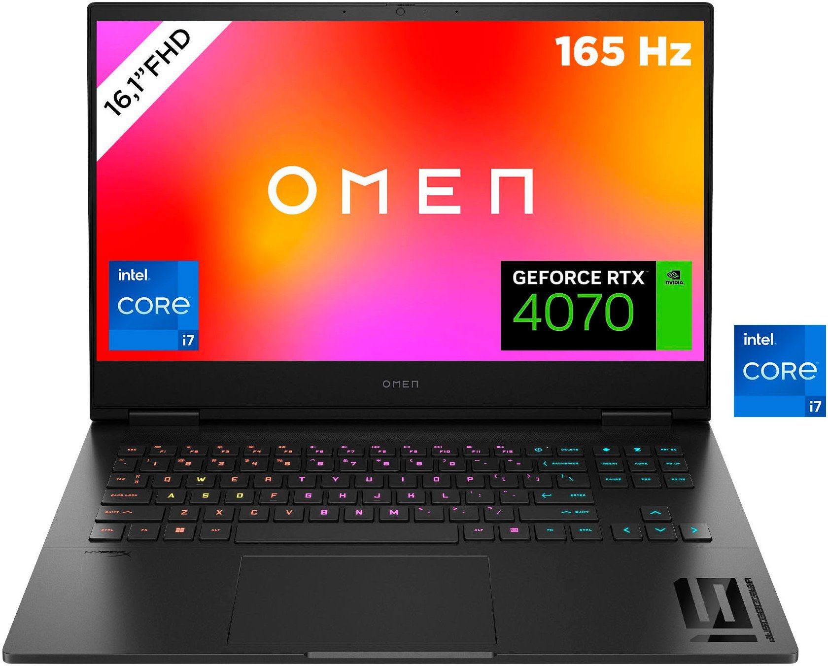 HP OMEN 16-wf1075ng Gaming-Notebook (16,1 cm/40,9 Zoll, Intel Core i7 14700HX, GeForce® RTX 4070, 512 GB SSD)