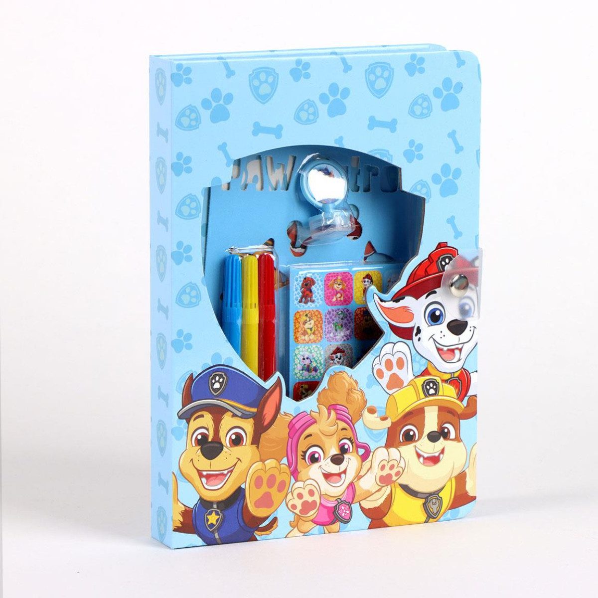 Cerda Notizbuch Paw Patrol Set für Kinder Schreibwaren mit Stickern & Stiften