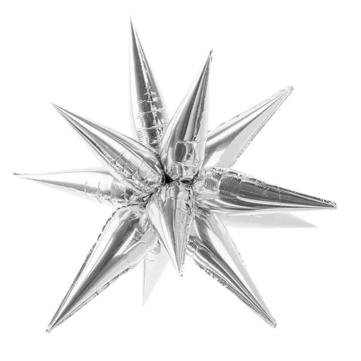 partydeco Dekoobjekt Dekoelement Stern Folie glänzend ca.95cm Silber