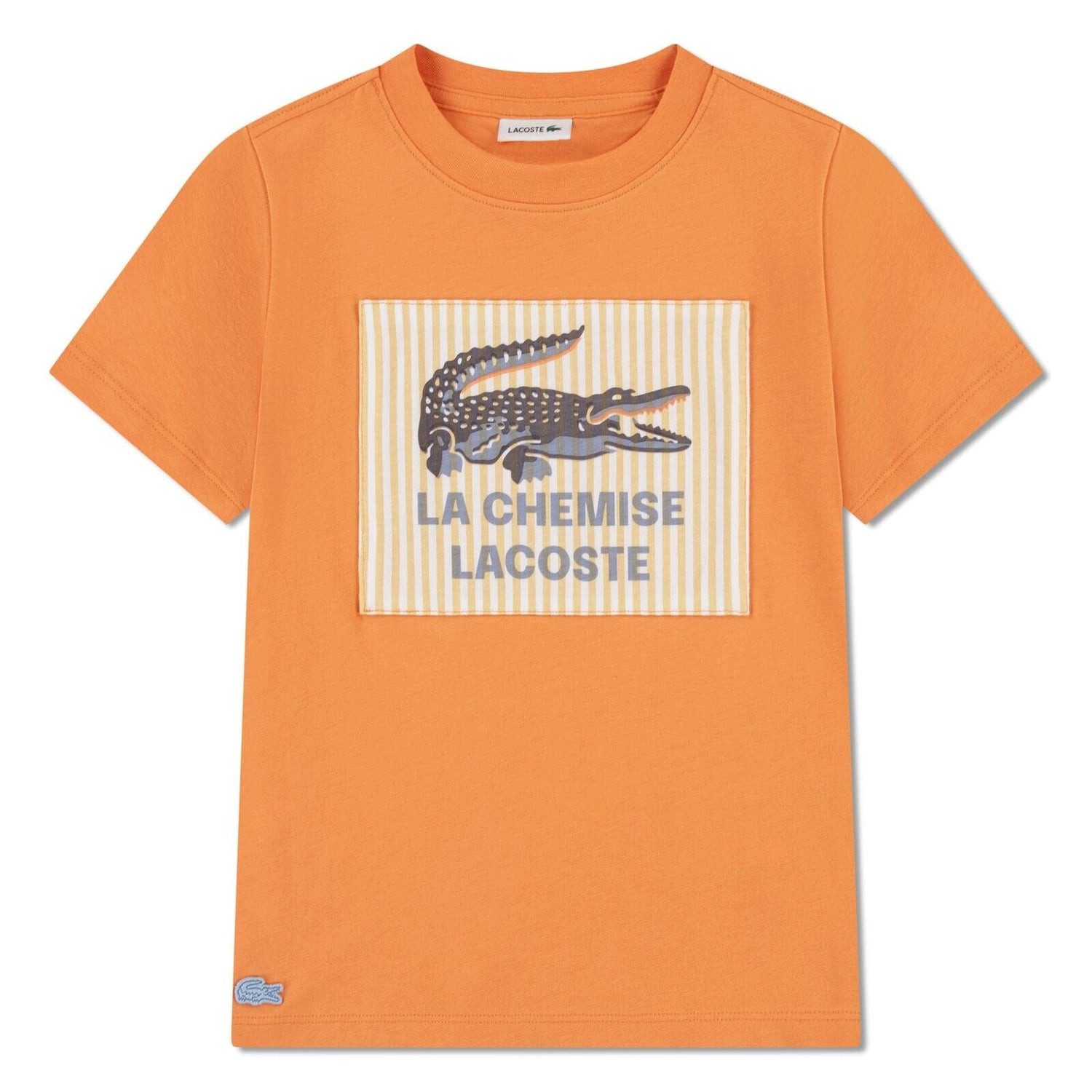 Lacoste T-Shirt Lacoste Kinder T-Shirt – Applique-Print Orange