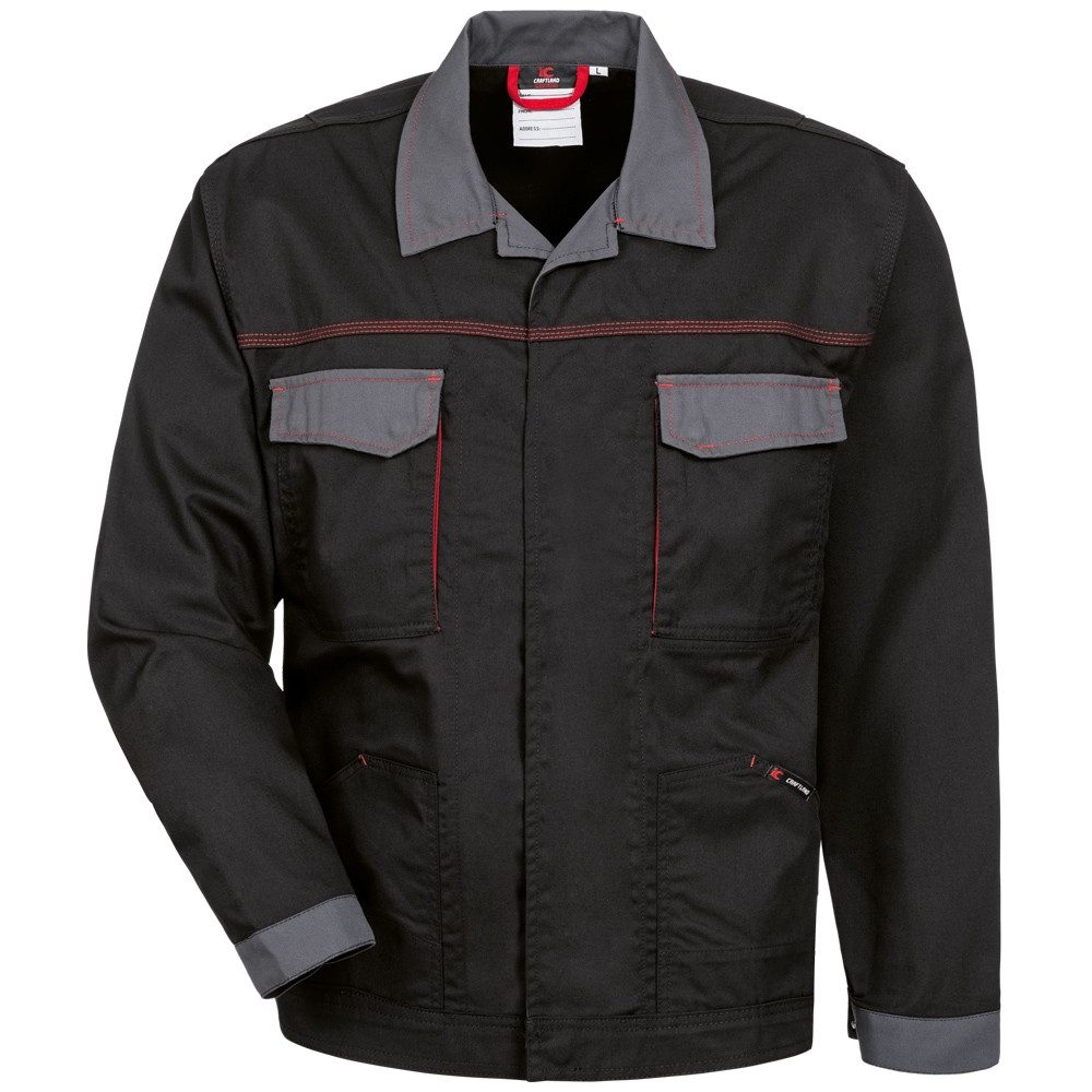 Craftland Schutzjacke LOKEREN Twill-Bundjacke CRAFTLAND® Schwarz/Grau 22451 Gr.M