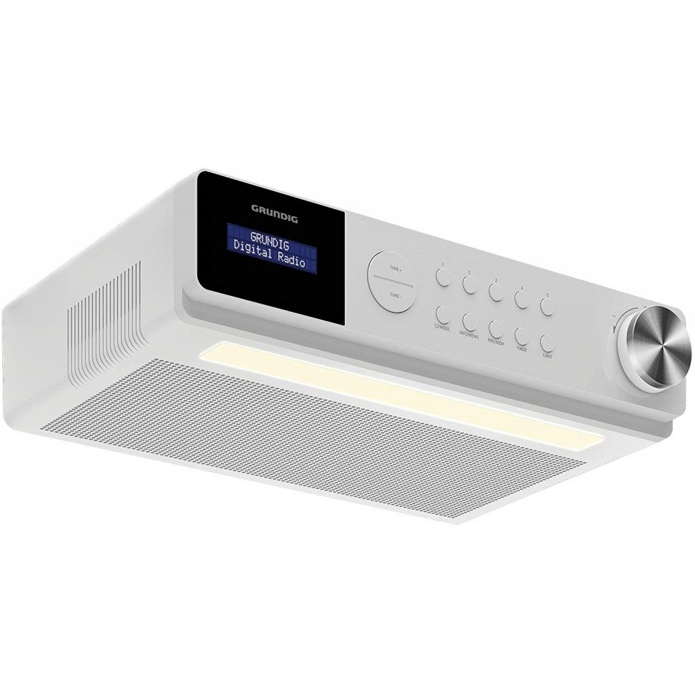 Grundig Grundig DKR 1000 BT DAB+ Weiss Küchenradio Küchen-Radio (UKW-Empfang, DAB-Empfang, DAB+, Bluetooth-fähig für kabellosen Genuss)