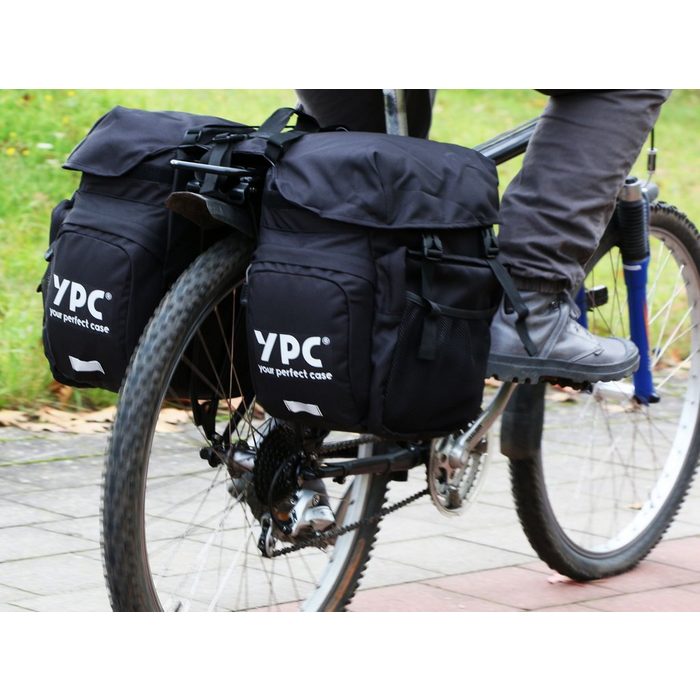 YPC Gepäckträgertasche &quot;Outrider&quot; Fahrradtasche für Gepäckträger XL 42L wasserabweisend 50x35x35cm schwarz SY12042