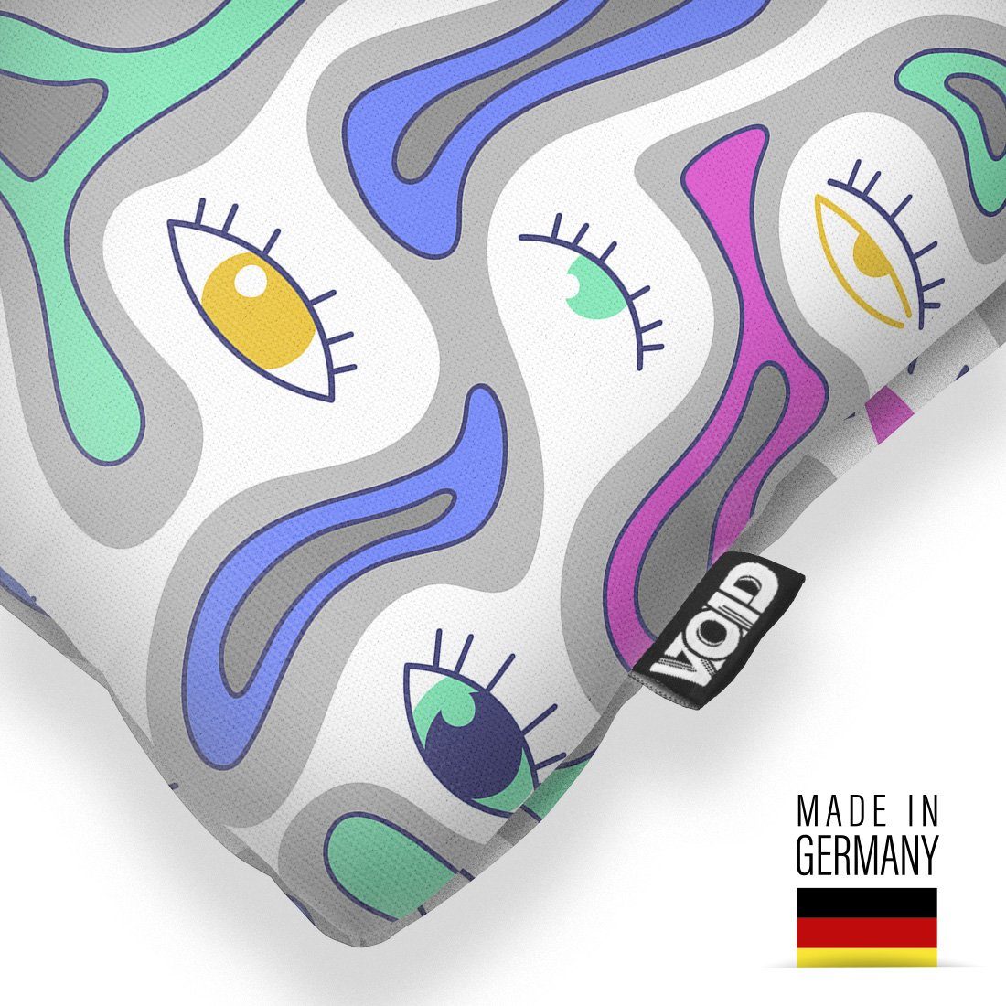 VOID Kissenbezug, (1 Stück), Pop Art Augen Retro Muster Kunst Design Druck Art Wohnzimmer bunt far
