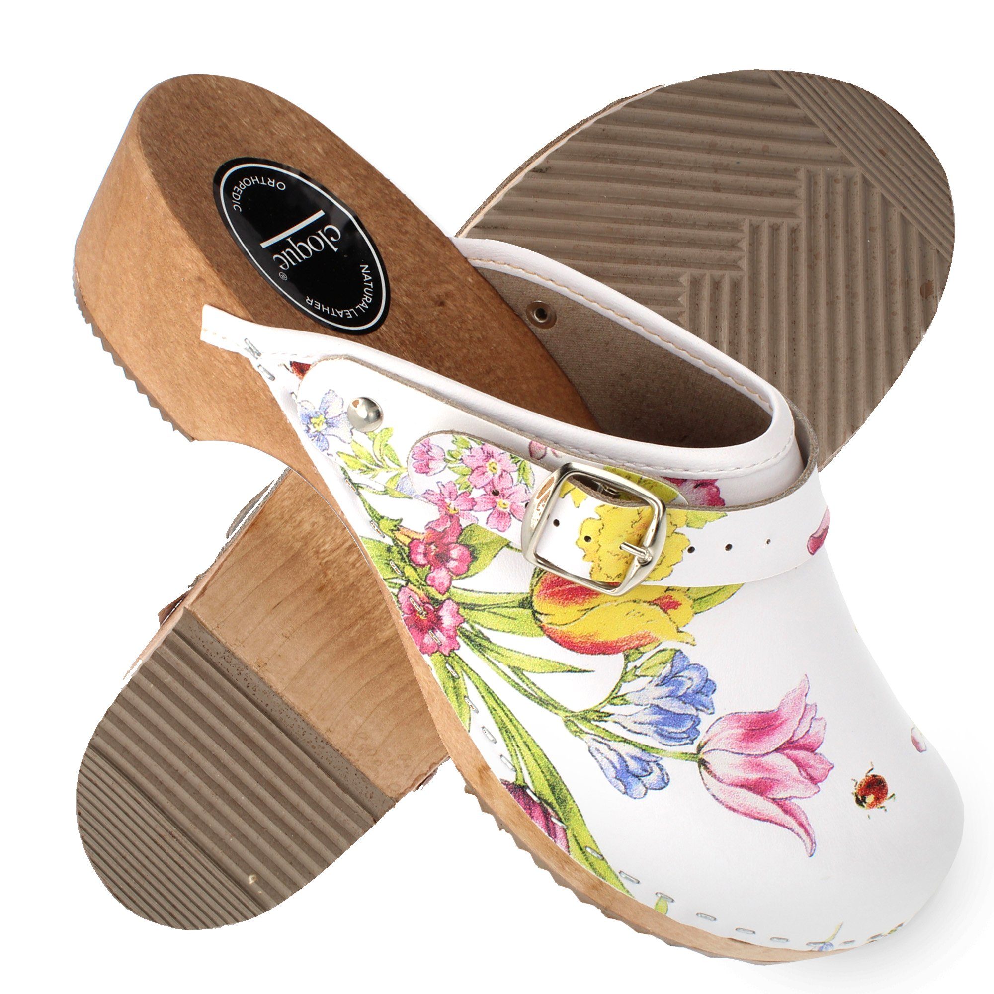 Cloque geschlossene Clogs Blumenmotive Clog Outdoor & Garten Tulpen