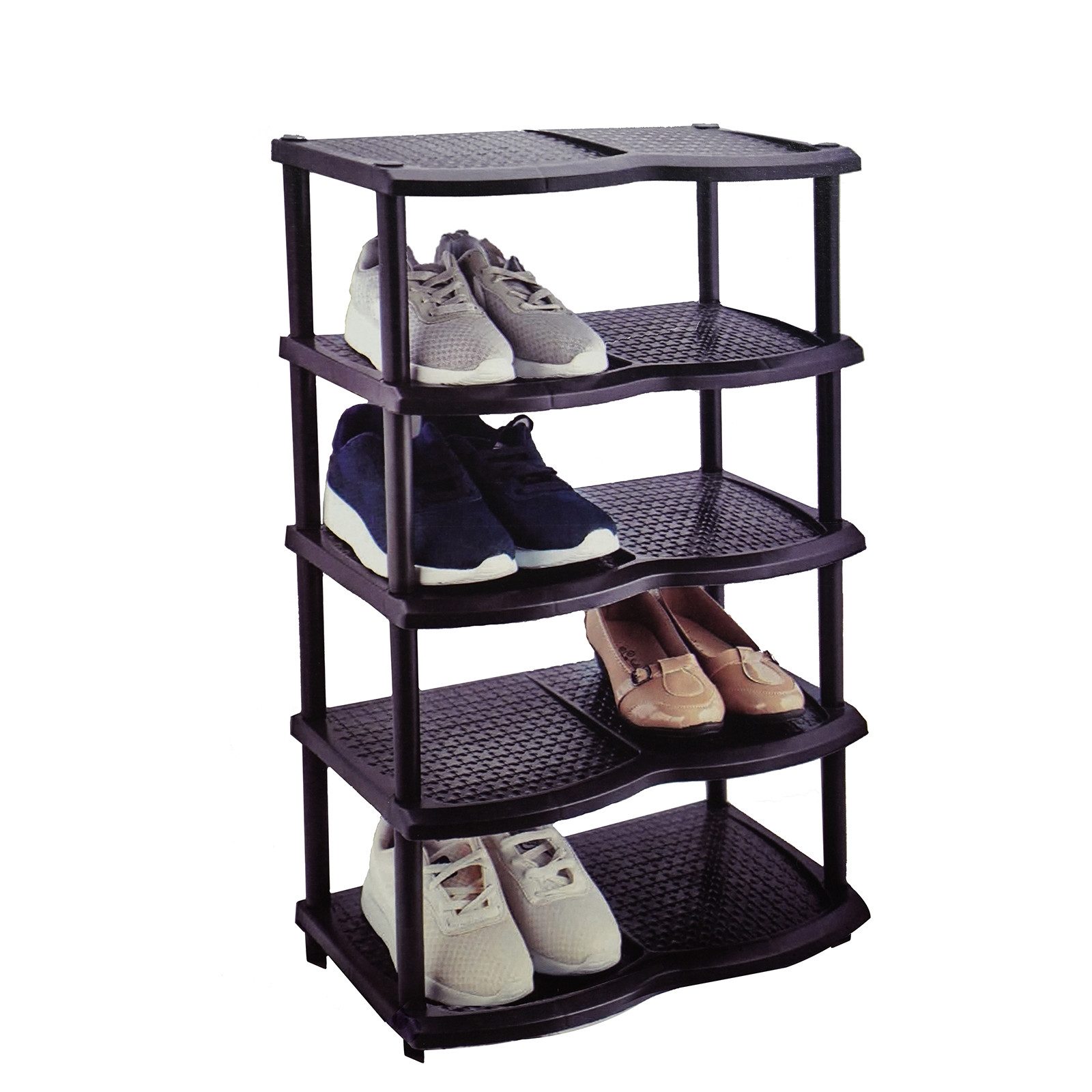 Michelino Schuhregal Schuhregal für 10 Paar Schuhe, Stück 1-tlg., Platzsparend