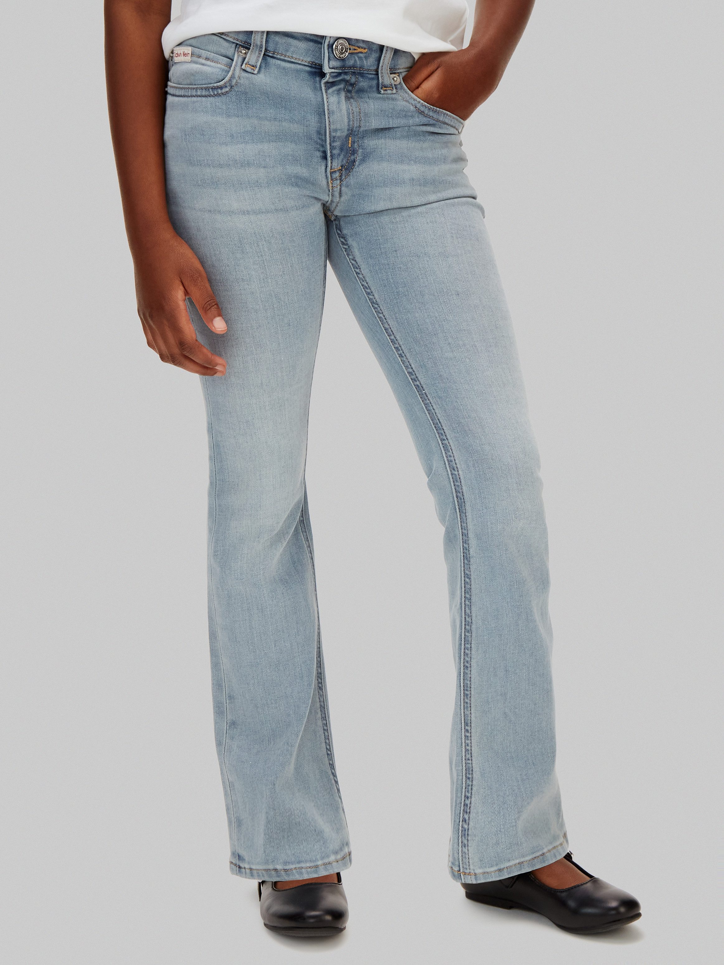 Calvin Klein Jeans Schlagjeans FLARE ANDREW BLUE WASH Regular fit für Kinder mit praktischen Taschen