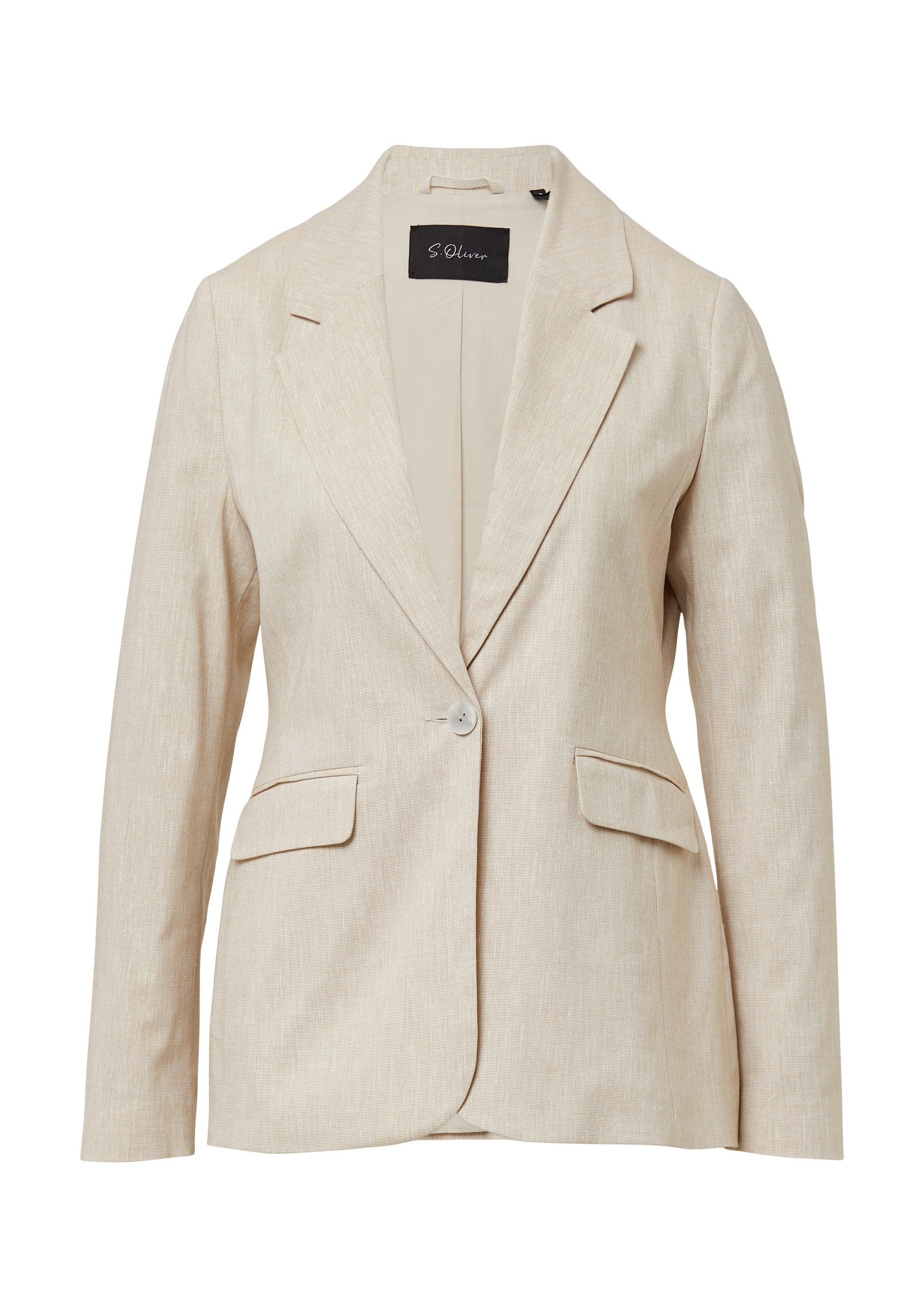 s.Oliver Jackenblazer Indoor-Blazer Slim-Fit-Blazer aus Leinenmix günstig online kaufen