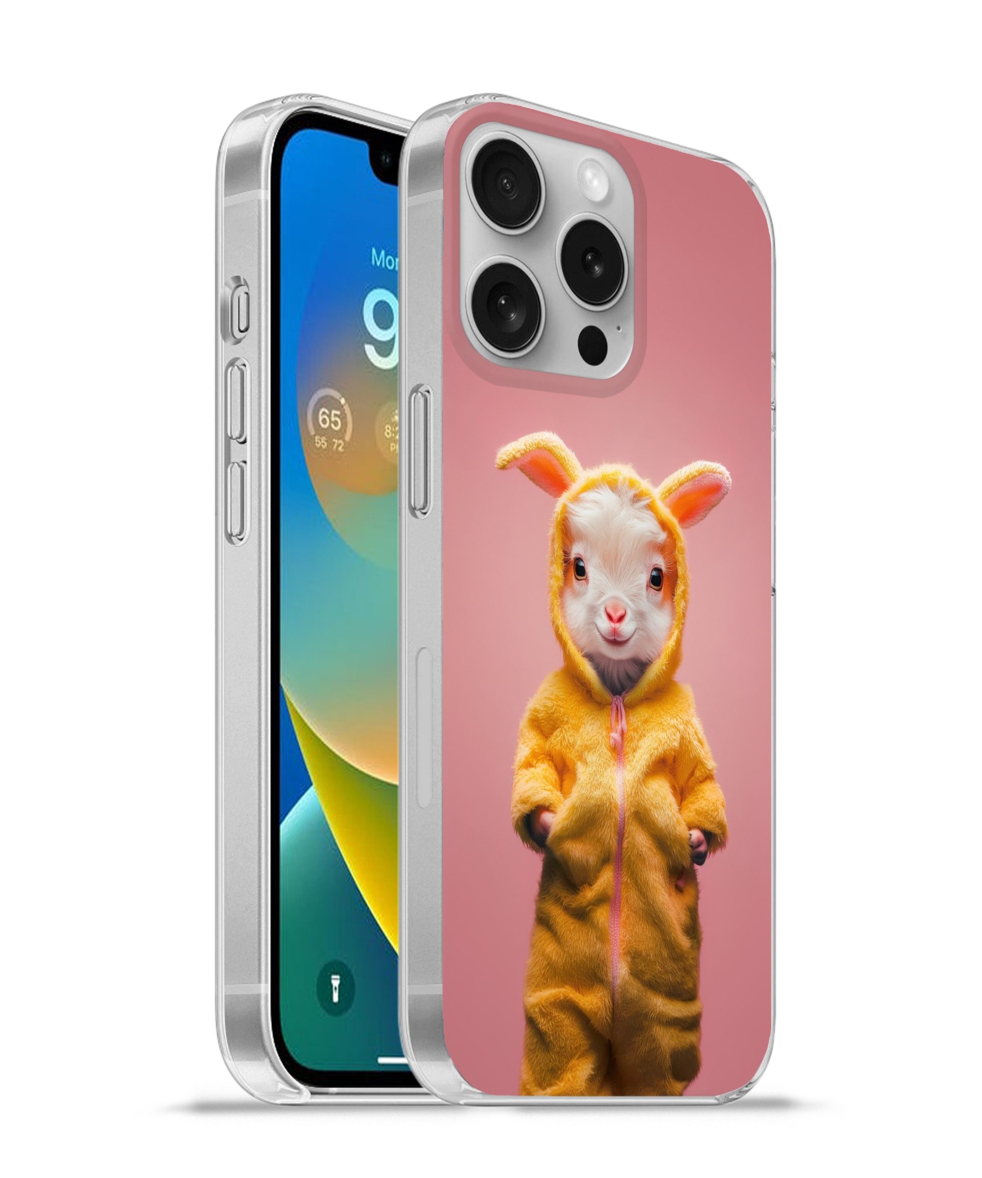 MuchoWow Handyhülle für Apple iPhone 16 Pro Kostüm - Ziege - Osterhase, Smartphone-Bumper, Print, Handy Schutzhülle Dünn