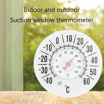 Silberstern Fensterthermometer Innen- und Außenthermometer überwachen die Wetterbedingungen, Batterieloses Thermometer, Messung der Umgebungstemperatur