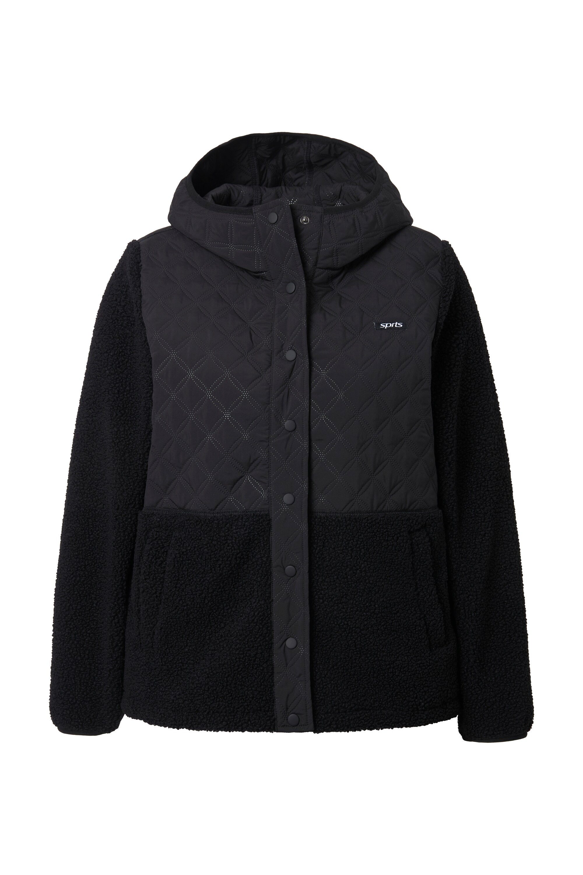 Ulla Popken Sweatjacke Fleecejacke Stepp Kapuze Druckknöpfe günstig online kaufen