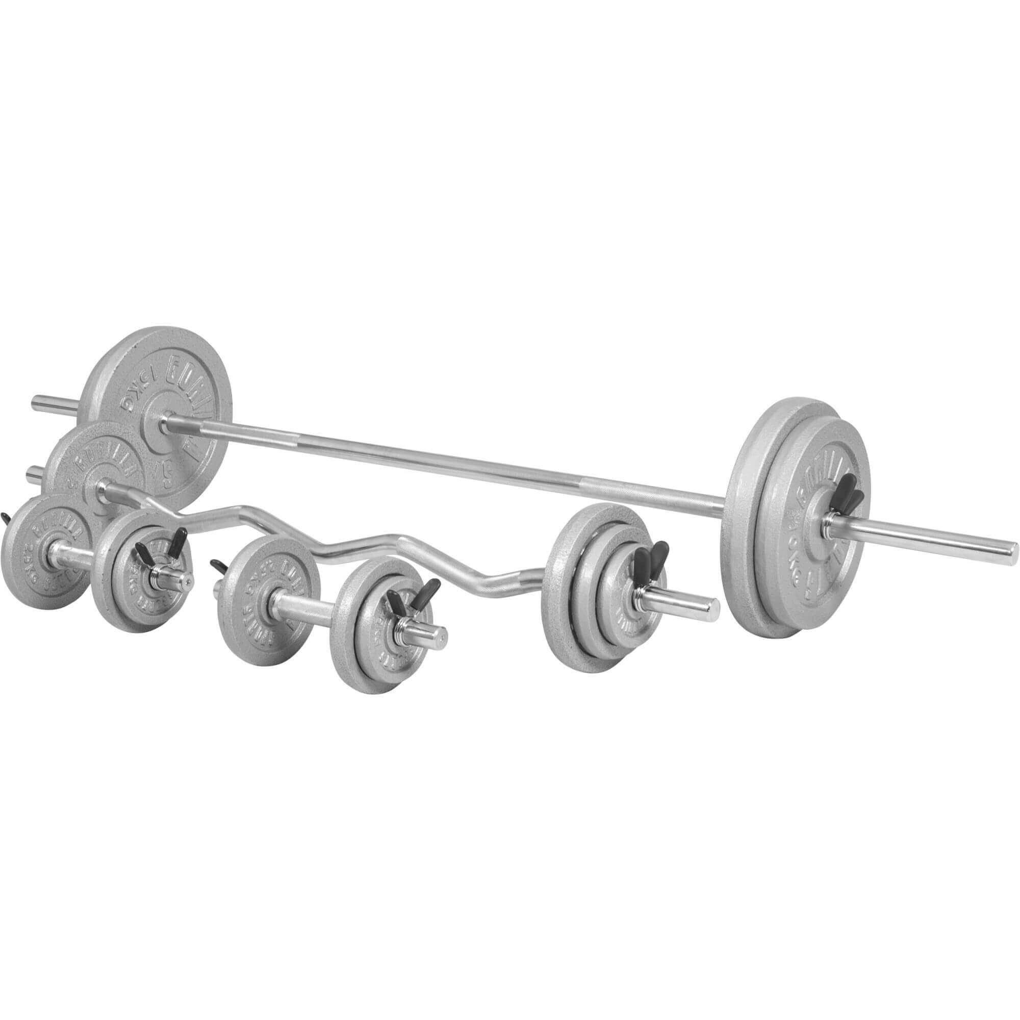 GORILLA SPORTS Hantel-Set Hantelset mit Federverschluss aus Gusseisen 108 kg