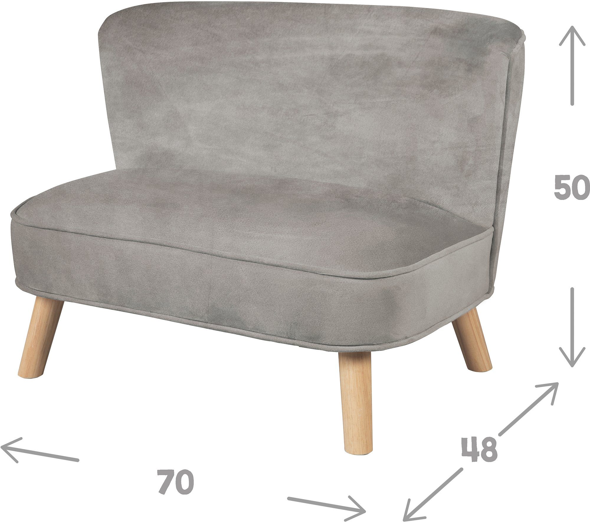 roba® Kindersofa Lil Sofa, mit Holzfüßen