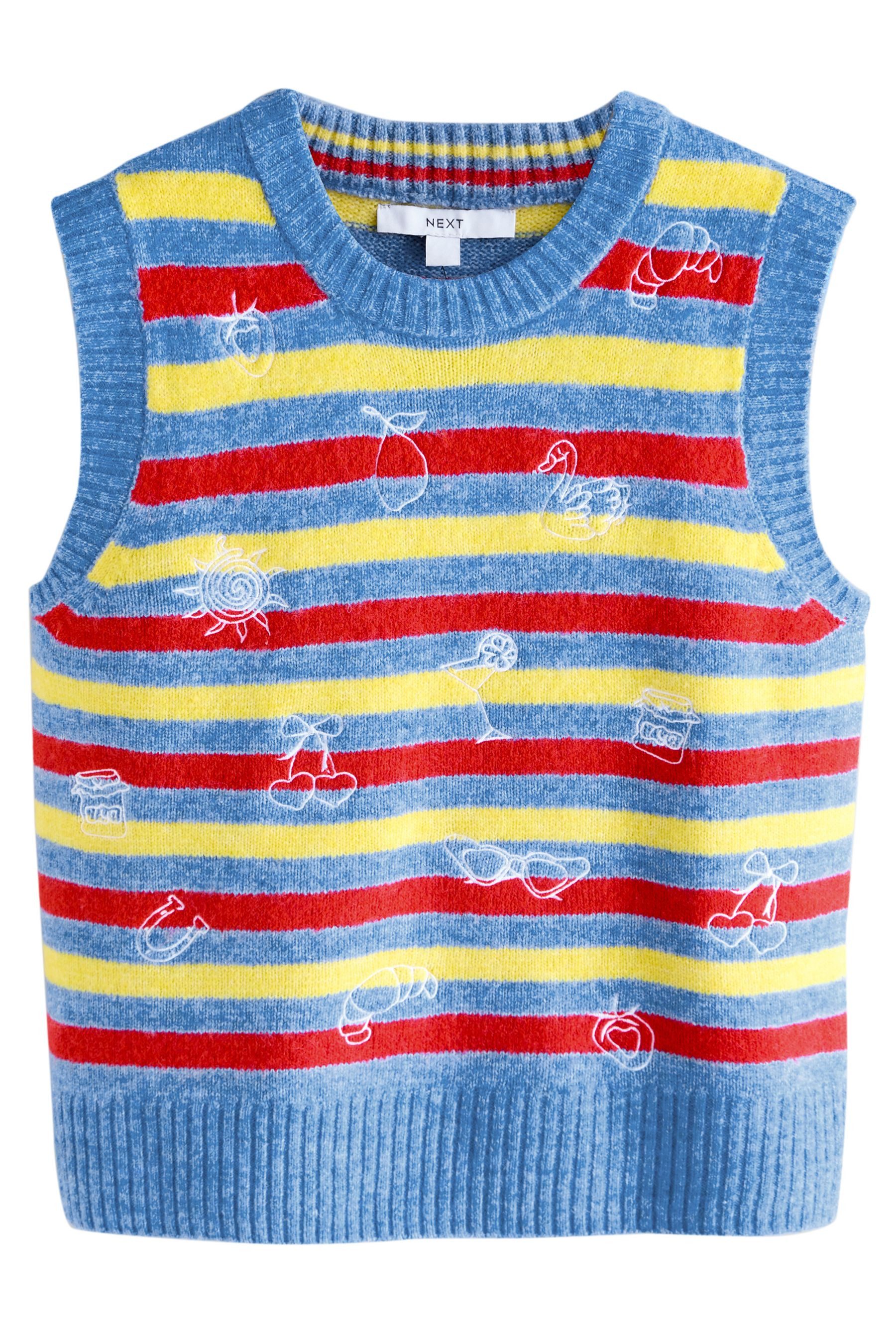 Next Pullunder Gemustertes Rundhals-Tanktop aus Strick (1-tlg)