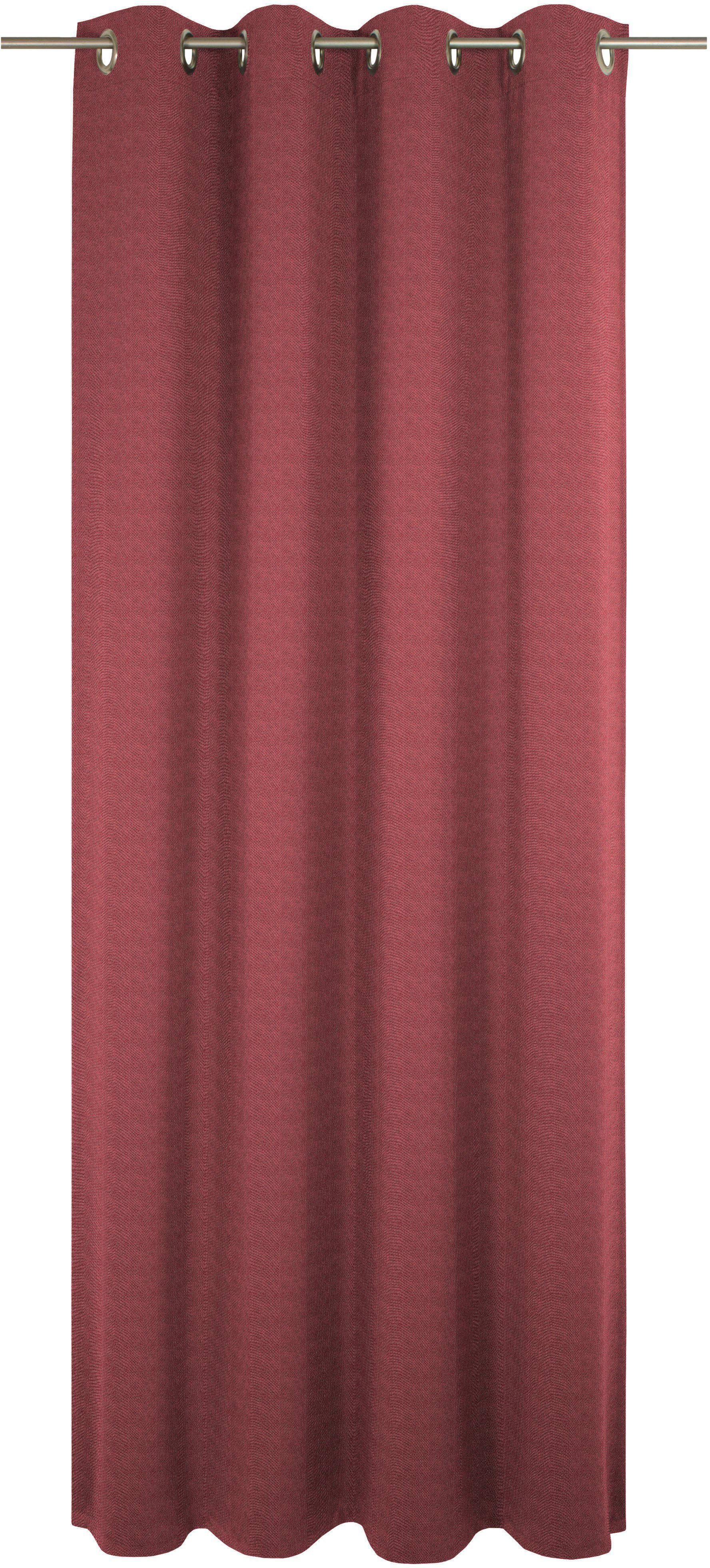 Vorhang Uni Collection, Wirth, Ösen (1 St), blickdicht, nach Maß rot