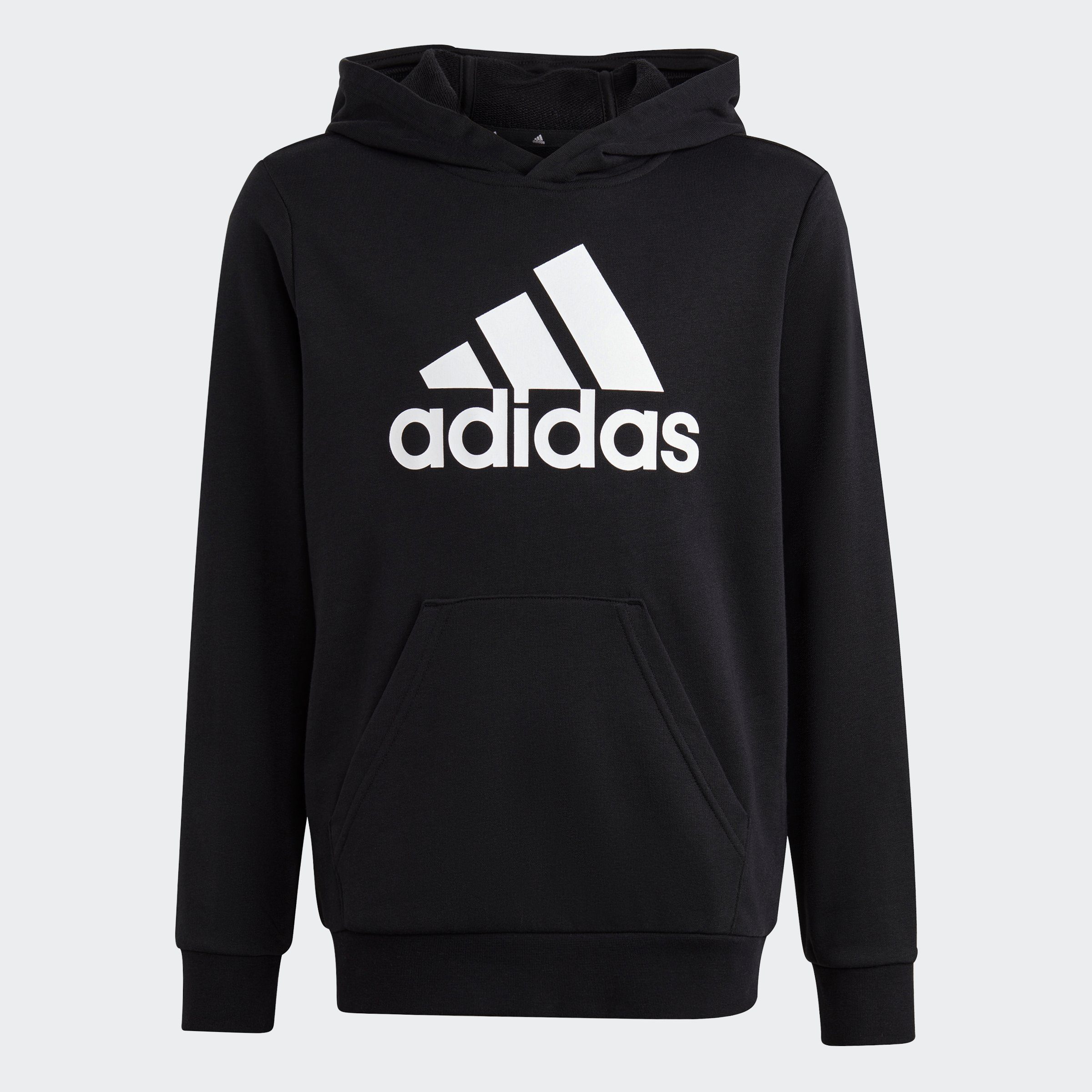 LOGO / White ESSENTIALS Kapuzensweatshirt HOODIE adidas COTTON Sportswear BIG Black