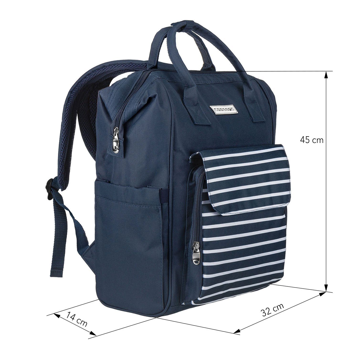 - Rucksack inkl. City Laptopfach navy anndora Polyester Farbwahl Rucksack