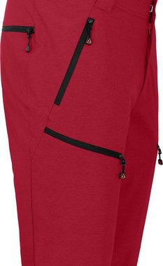 Bergson Zip-off-Hose PORI Zipp-Off Damen Wanderhose, robust, elastisch, Стандартные размеры, rot