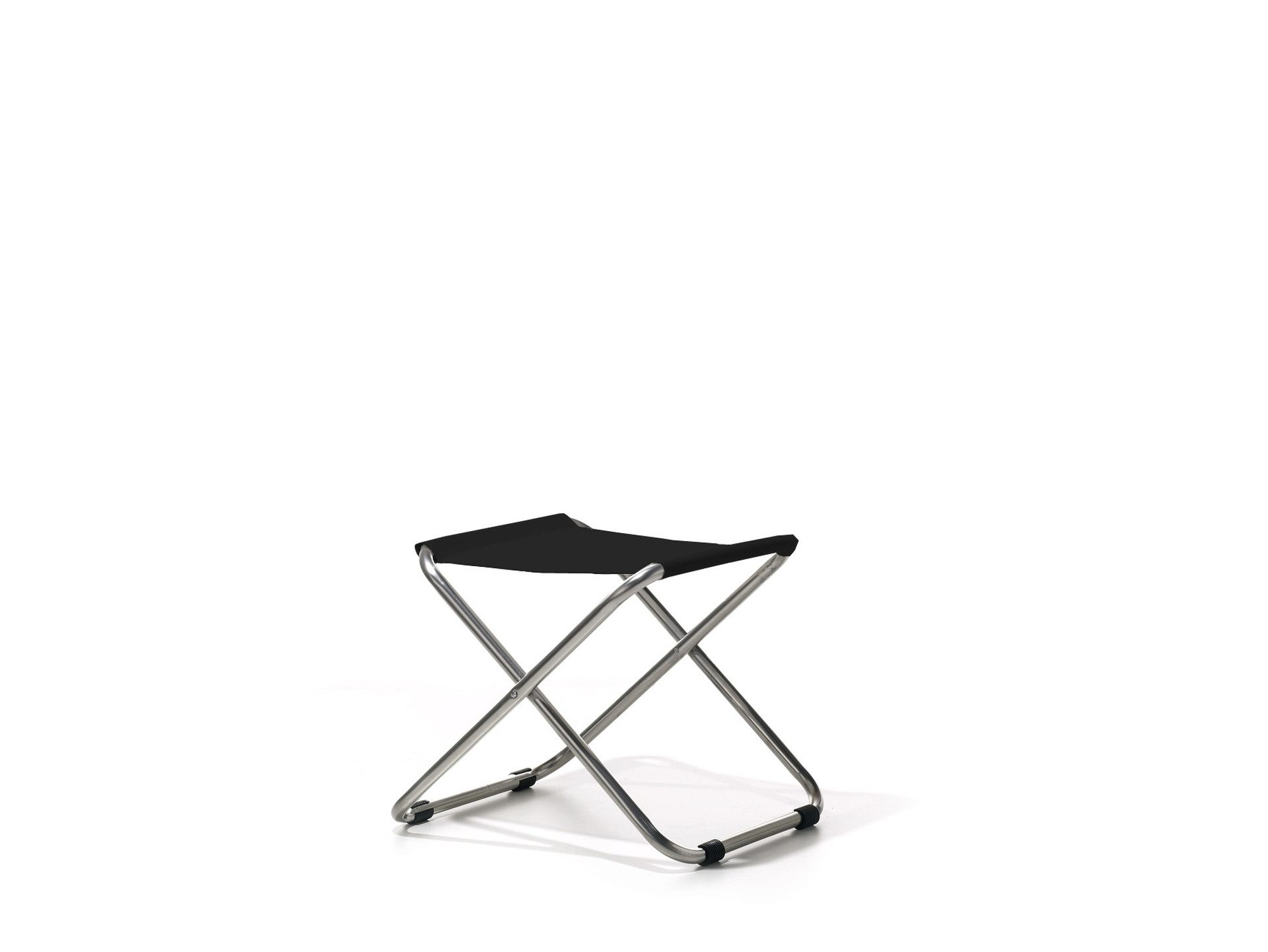 Fiam Sitzhocker Chico aus Aluminium, Schwarz