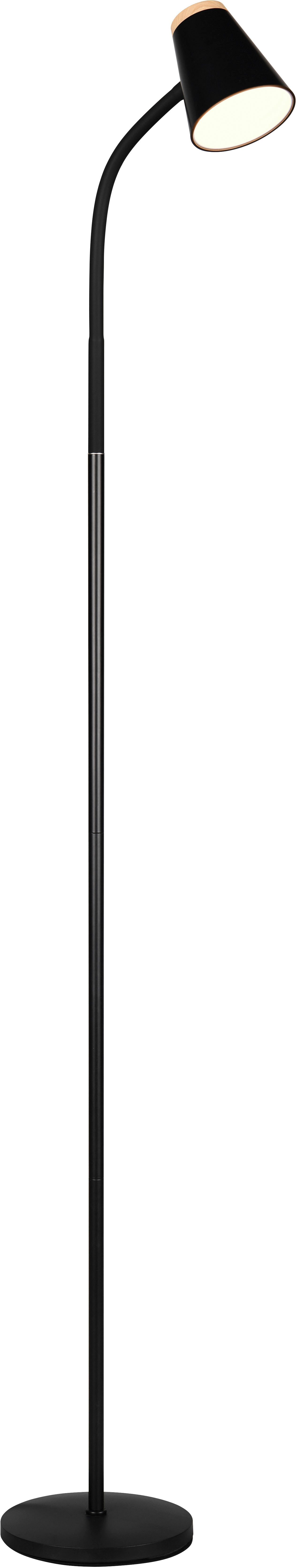 Reality Leuchten LED Stehlampe PONGO, LED Stehleuchte mit ON/OFF Kippschalter am Lampenschirm, 3000K, Ein-/Ausschalter, LED fest integriert, Warmweiß, verstellbarer Leuchtenkopf, Höhe 145 cm, Stehlampe Leselicht 500 Lumen