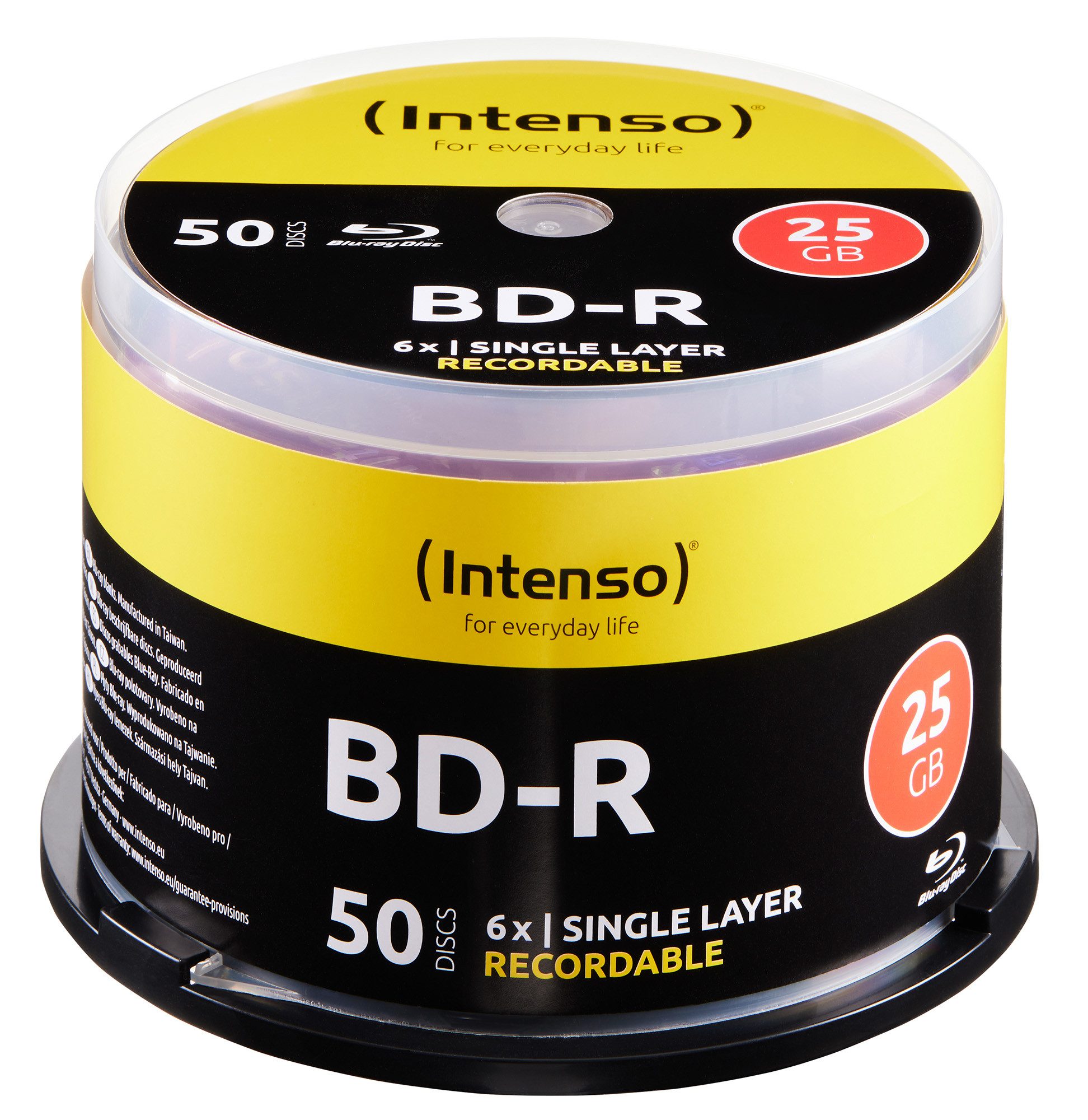Intenso Blu-ray-Rohling Blu-Ray Пробелы BD-R 25GB 6x Speed 50 Stück