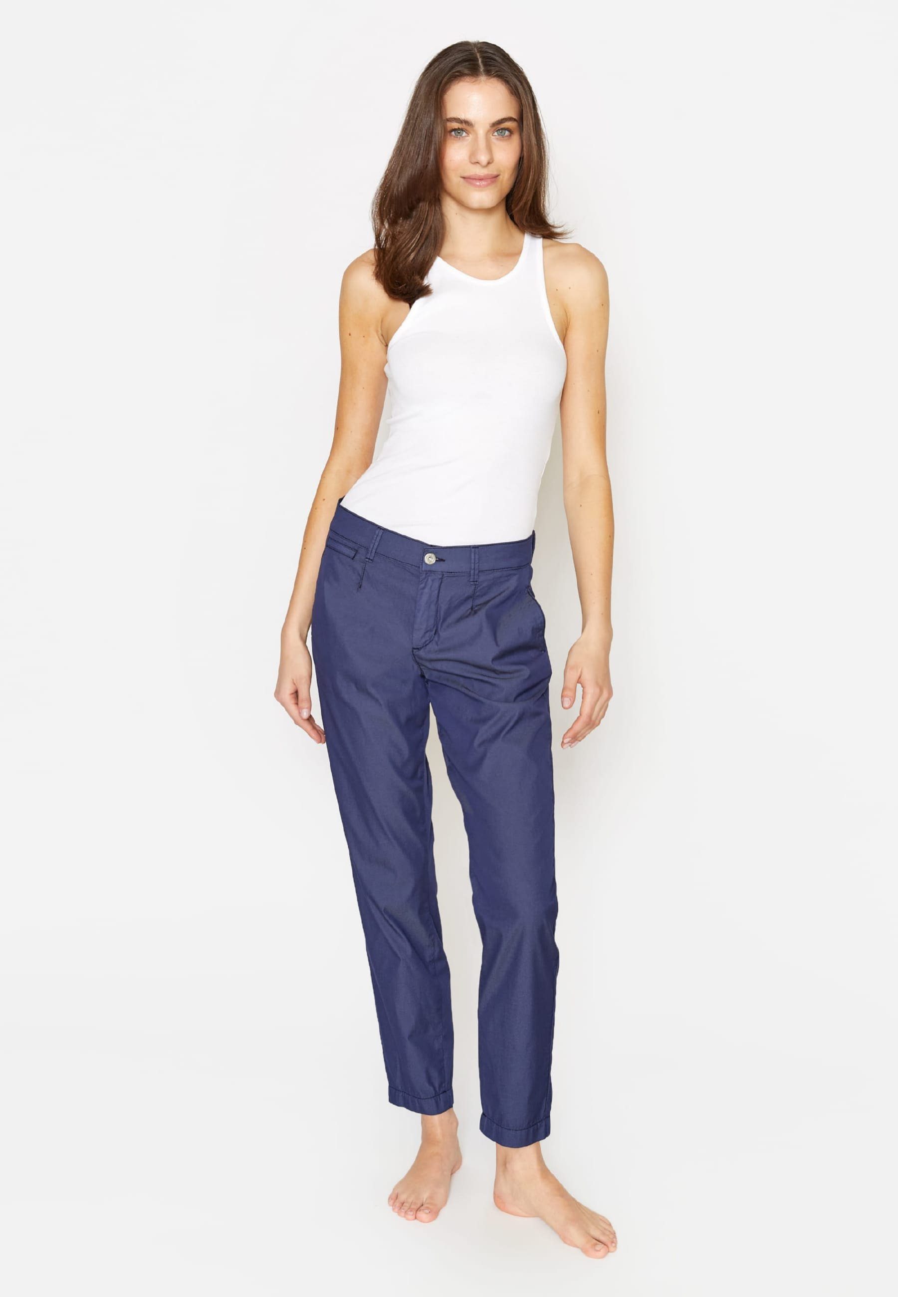 Joggpant Label-Applikationen Jogger Pocket ANGELS Louisa mit Pants indigo