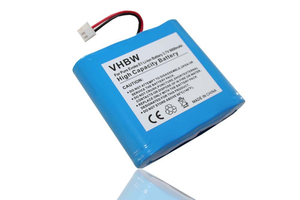 vhbw kompatibel mit Pure Evoke VL-60924, Verona Akku Li-Ion 8800 mAh (3,7 V)