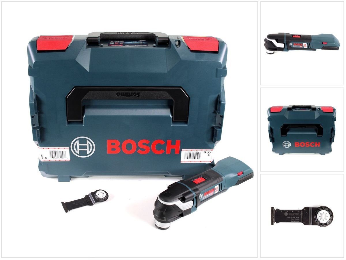 Bosch Professional Akku-Multifunktionswerkzeug GOP 18V-28 Akku Multi-Cutter 18V StarlockPlus Brushless Solo + L-Boxx