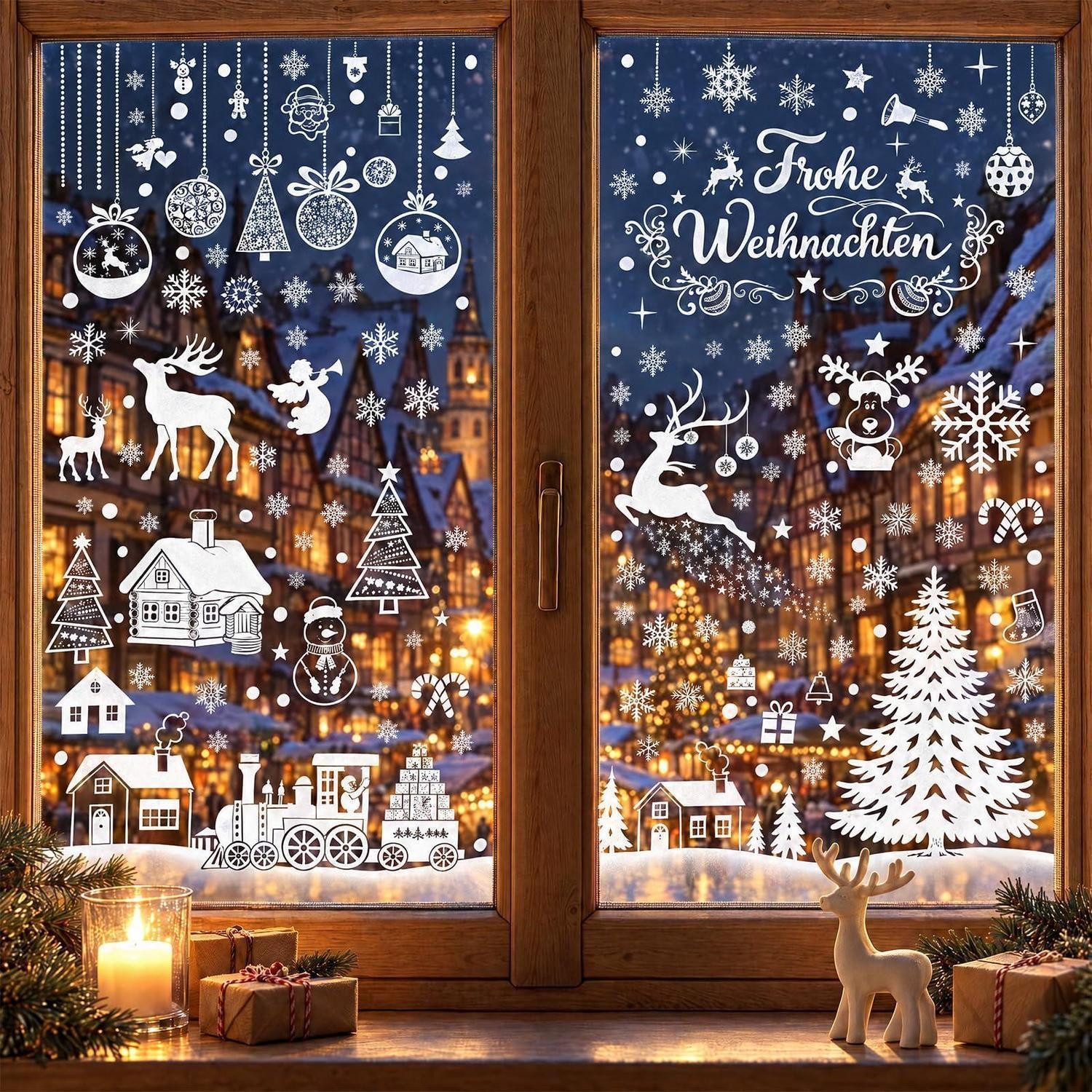 LuxusKollektion Fensterbild Fensterbilder Weihnachten 9 Bögen Selbstklebend