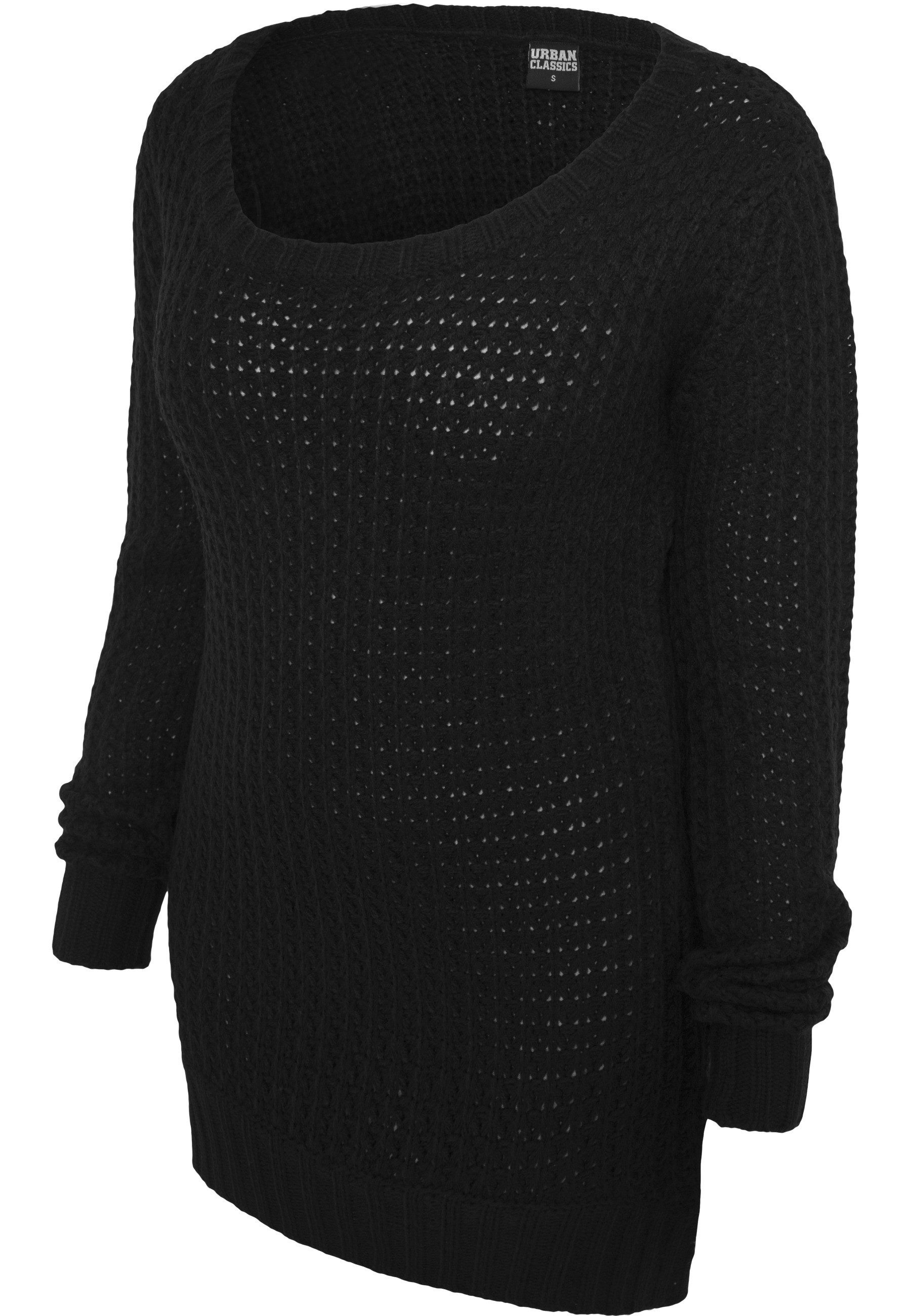 URBAN CLASSICS Sweatshirt Urban Classics Damen Ladies Long Wideneck Sweater (1-tlg)
