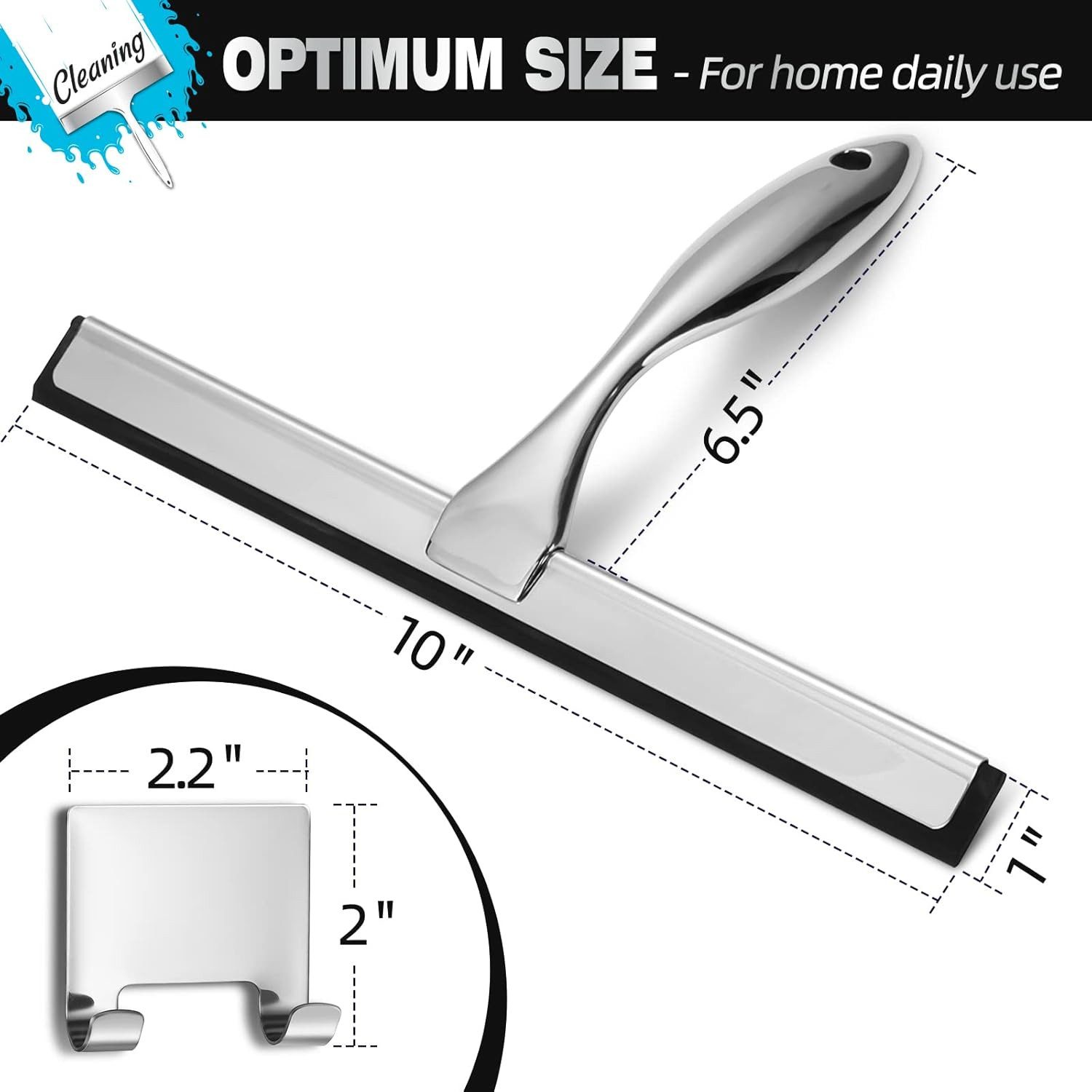 Happy Home Abstreifgitter Edelstahl Premium Duschabzieher günstig online kaufen