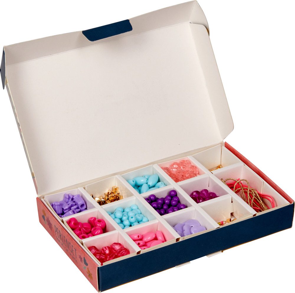 COPPENRATH DIE SPIEGELBURG Perlenarmband Perlenset - Prinzessin Lillifee (Glitter&Gold) (Set, 360-tlg., 1), Perlen aus Kunststoff, Anhänger aus Metall, für 9 Armbänder