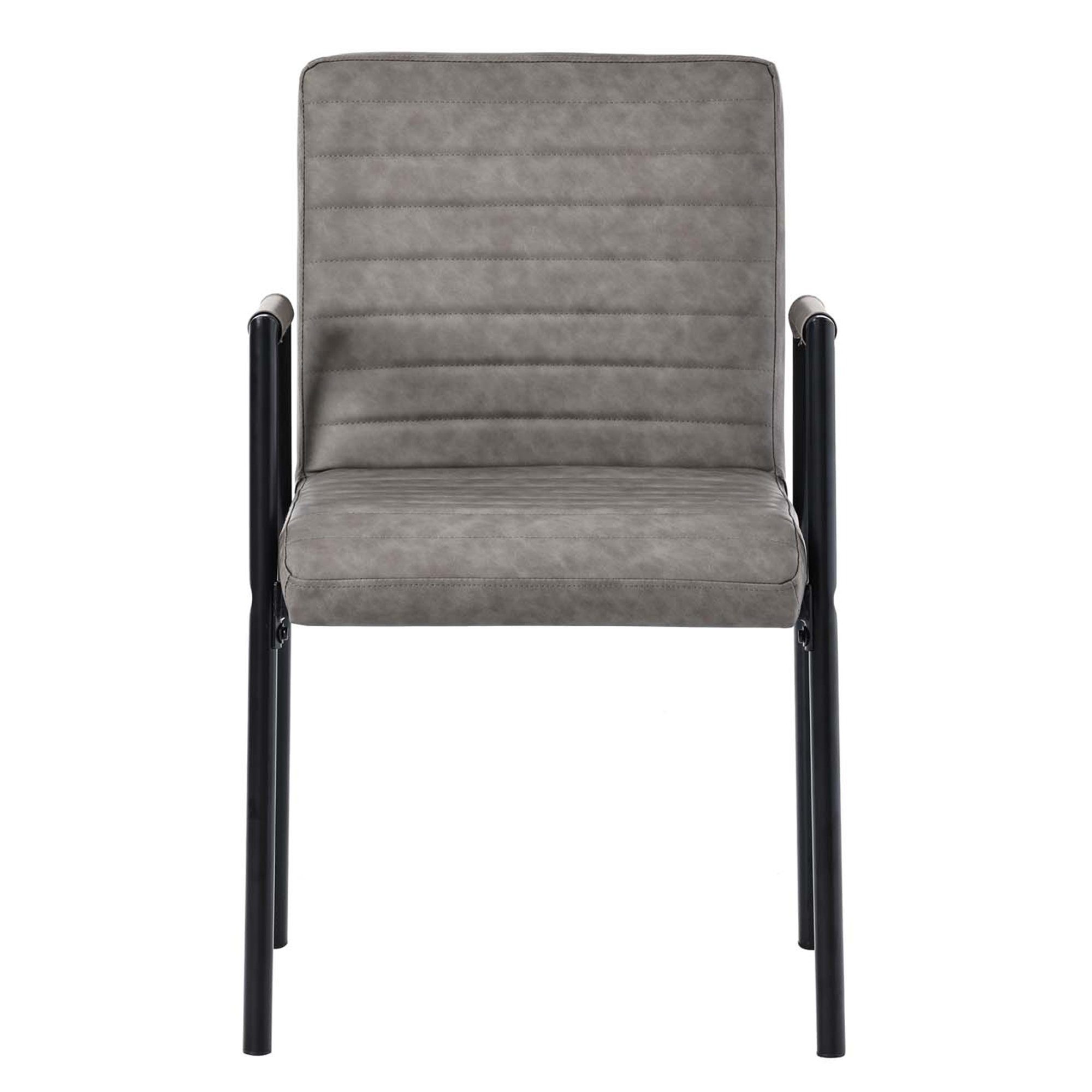 St), | Stühle Stuhl Esszimmerstuhl Vertikal gestreifte Schlafzimmer-Wohnzimmerstuhl, Ulife Grau moderne (2 Grau Set Sessel, 2er
