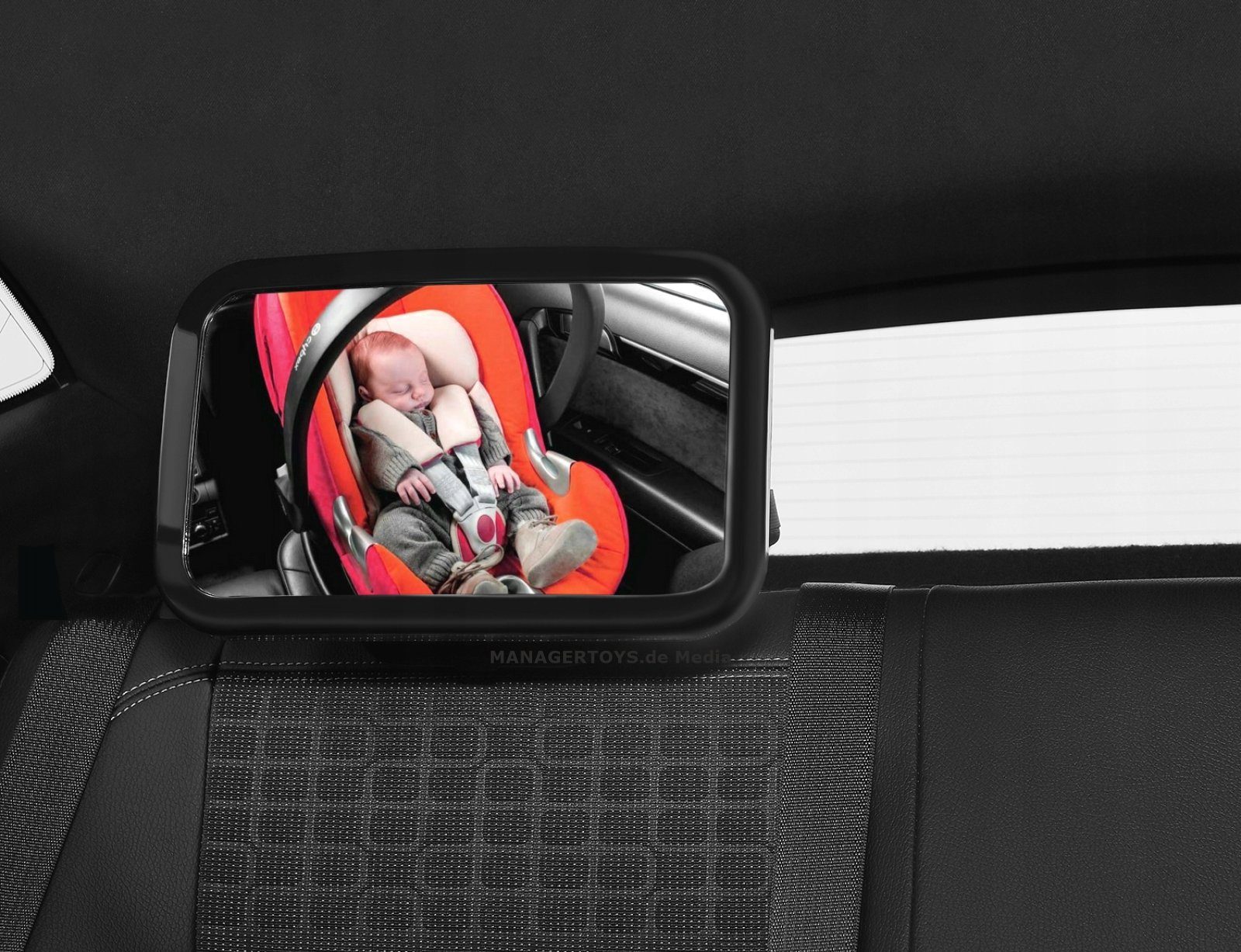 SECUMAX Babyspiegel Rückspiegel Sicherheitsspiegel Baby Rückbank Tier Beobachtungsspiegel