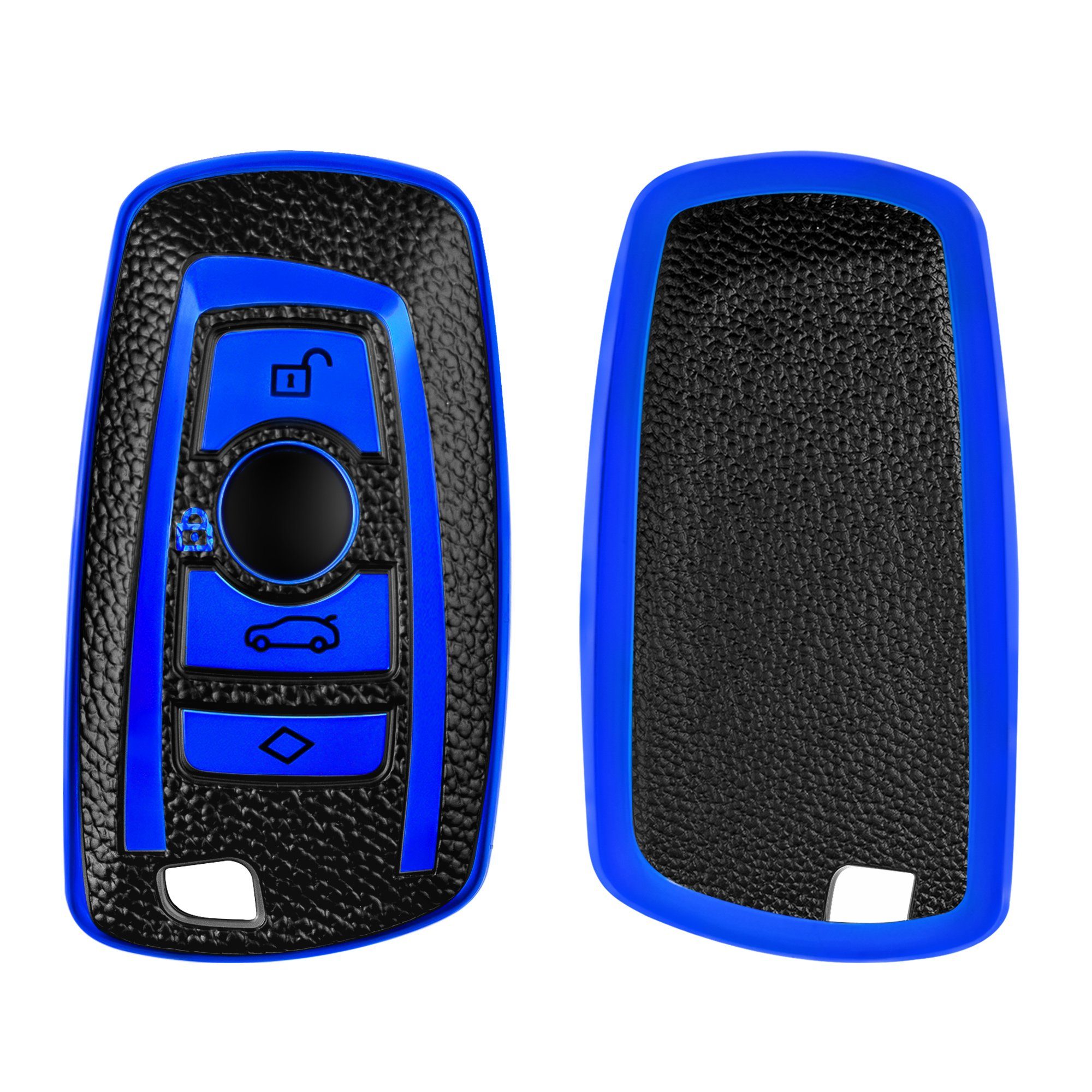 kwmobile Schlüsseltasche Autoschlüssel Hülle für BMW, TPU Schutzhülle Schlüsselhülle Cover für BMW Blau