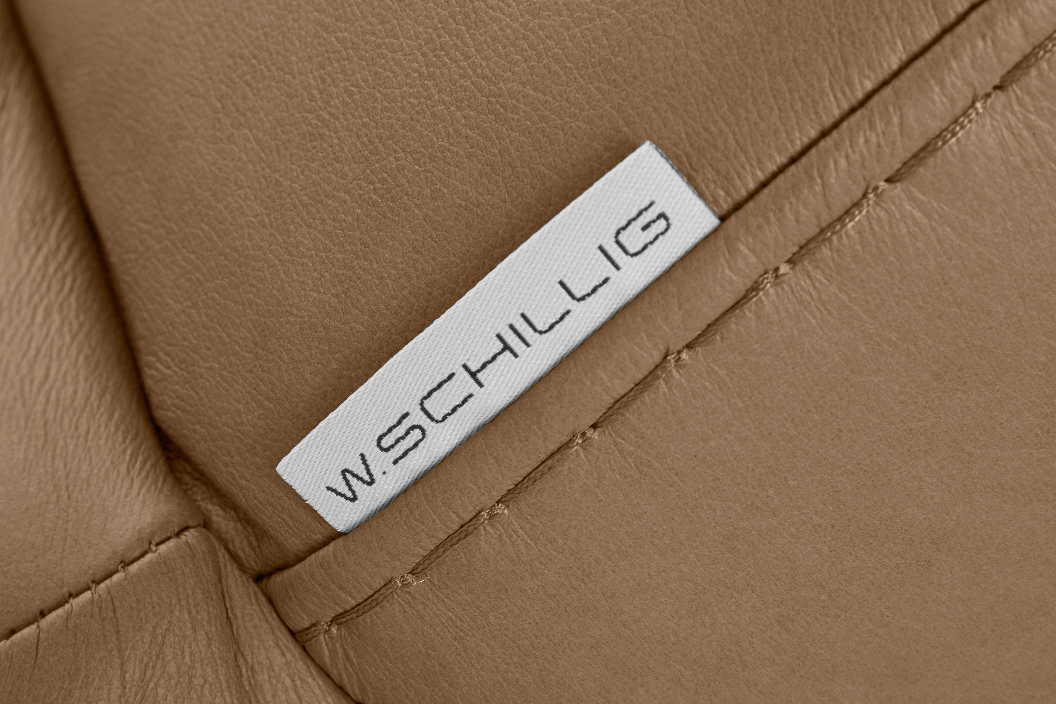 W.SCHILLIG in cm montanaa, pulverbeschichtet, Breite 2,5-Sitzer Schwarz 232 Metallfüßen mit