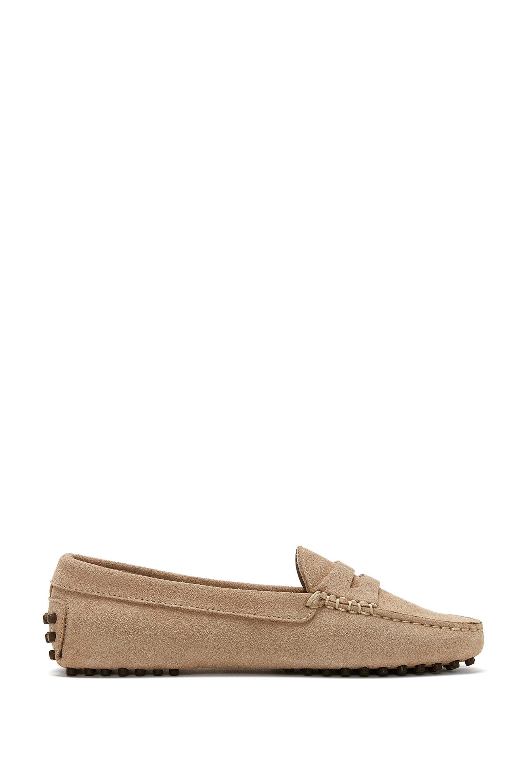 Derimod Loafer aus Veloursleder Loafer Echtes Wildleder, Lederfutter, TPU-Sohle, Slip-on-Design