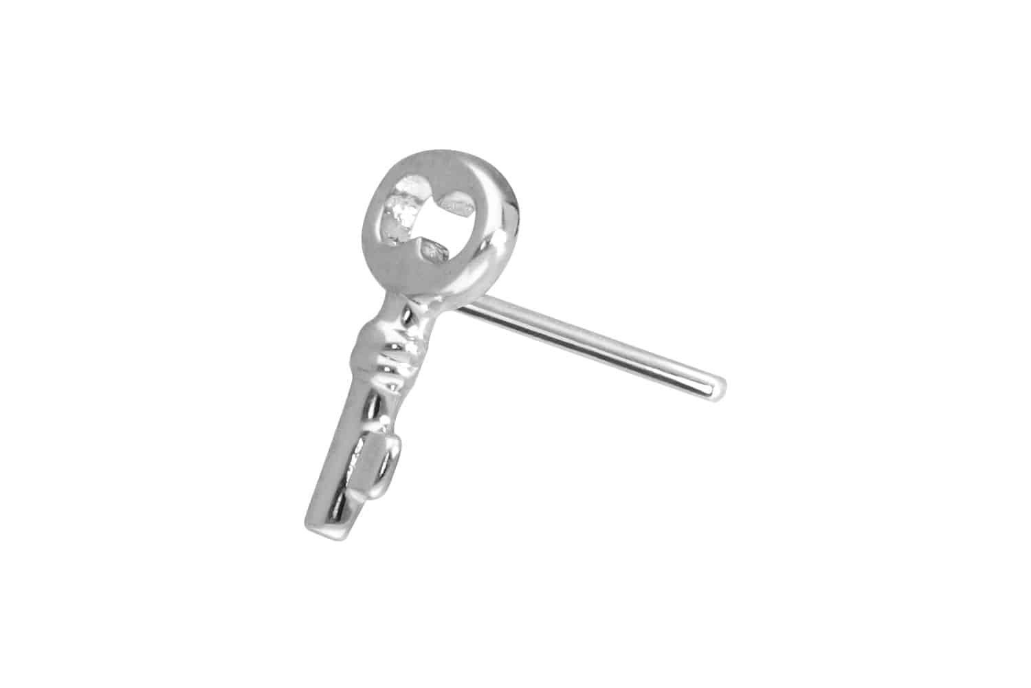 Piercing-Set 14 Karat Gold Aufsatz mit Titan Push Pin SCHLÜSSEL