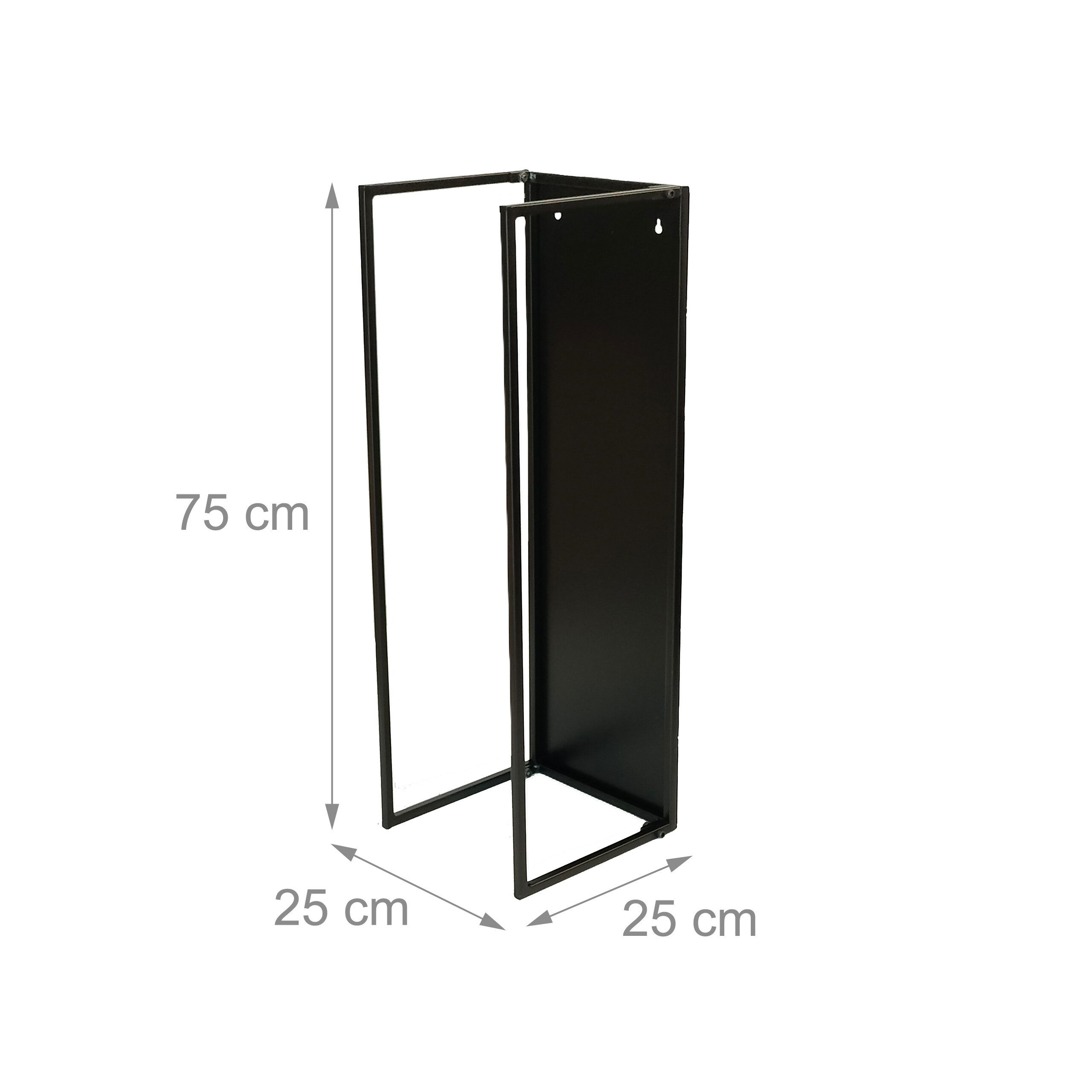 relaxdays Kaminholzregal Wandmontage, BxTxH:25x25x75 cm, (1-St), 75 cm – Bild 4 von 5
