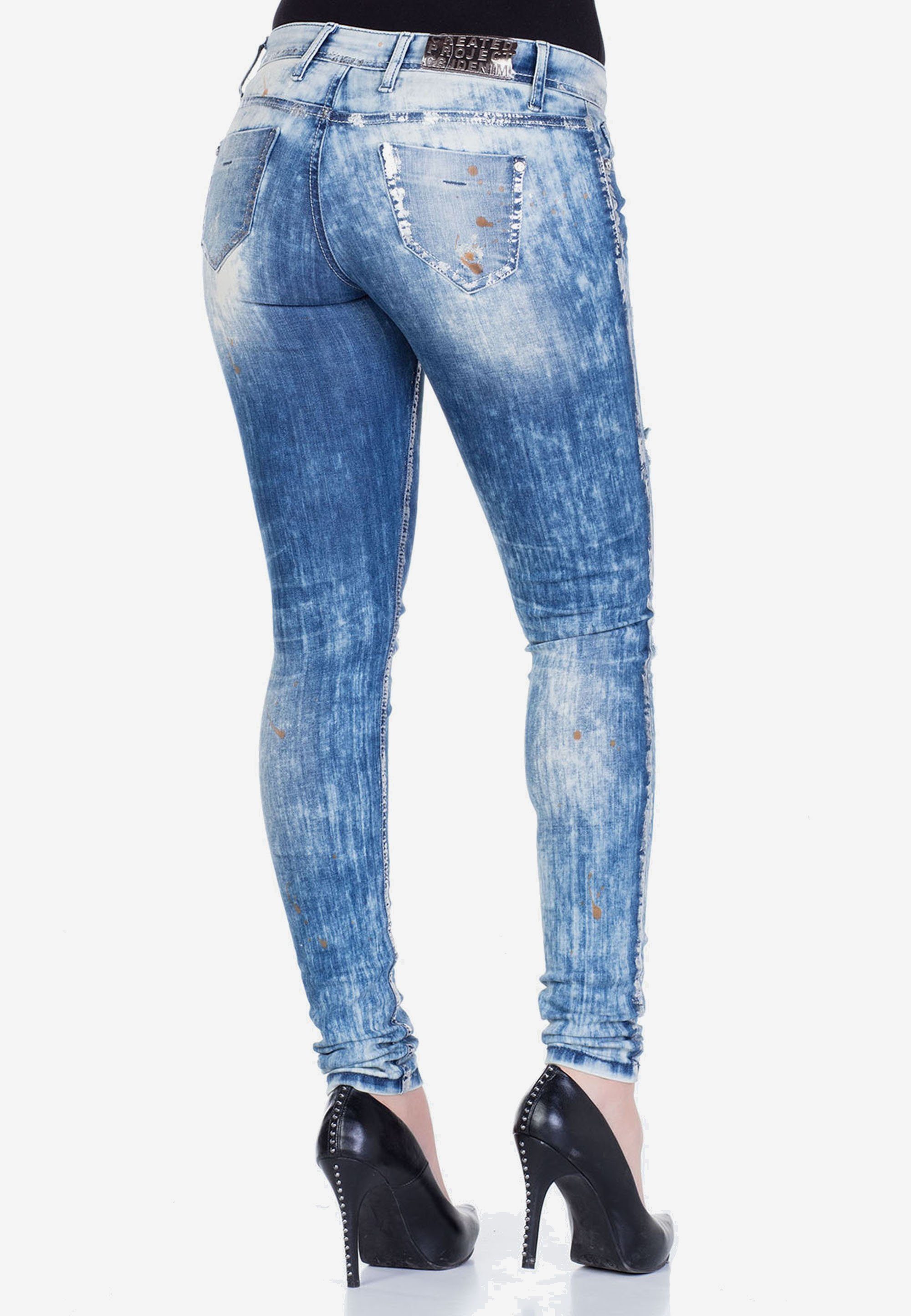 Damen Jeans Cipo & Baxx Slim-fit-Jeans mit Slim Fit-Schnitt