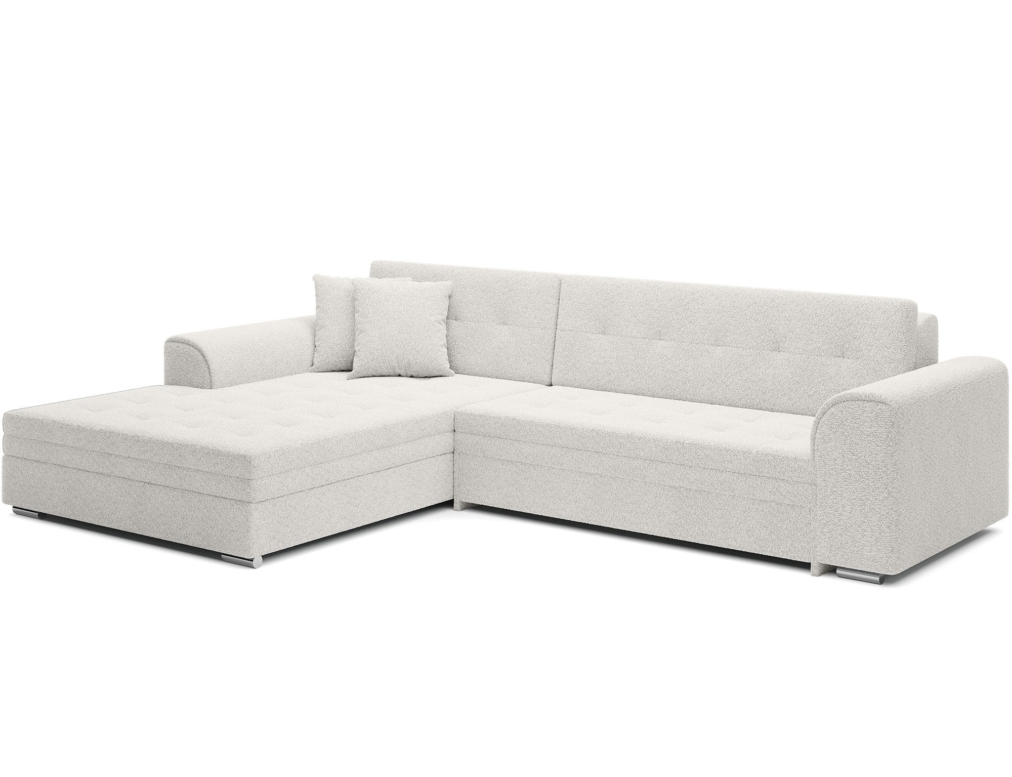 MF Design Ecksofa Ecksofa mit Schlaffunktion in Webstoff, Dolphin / false / Ja