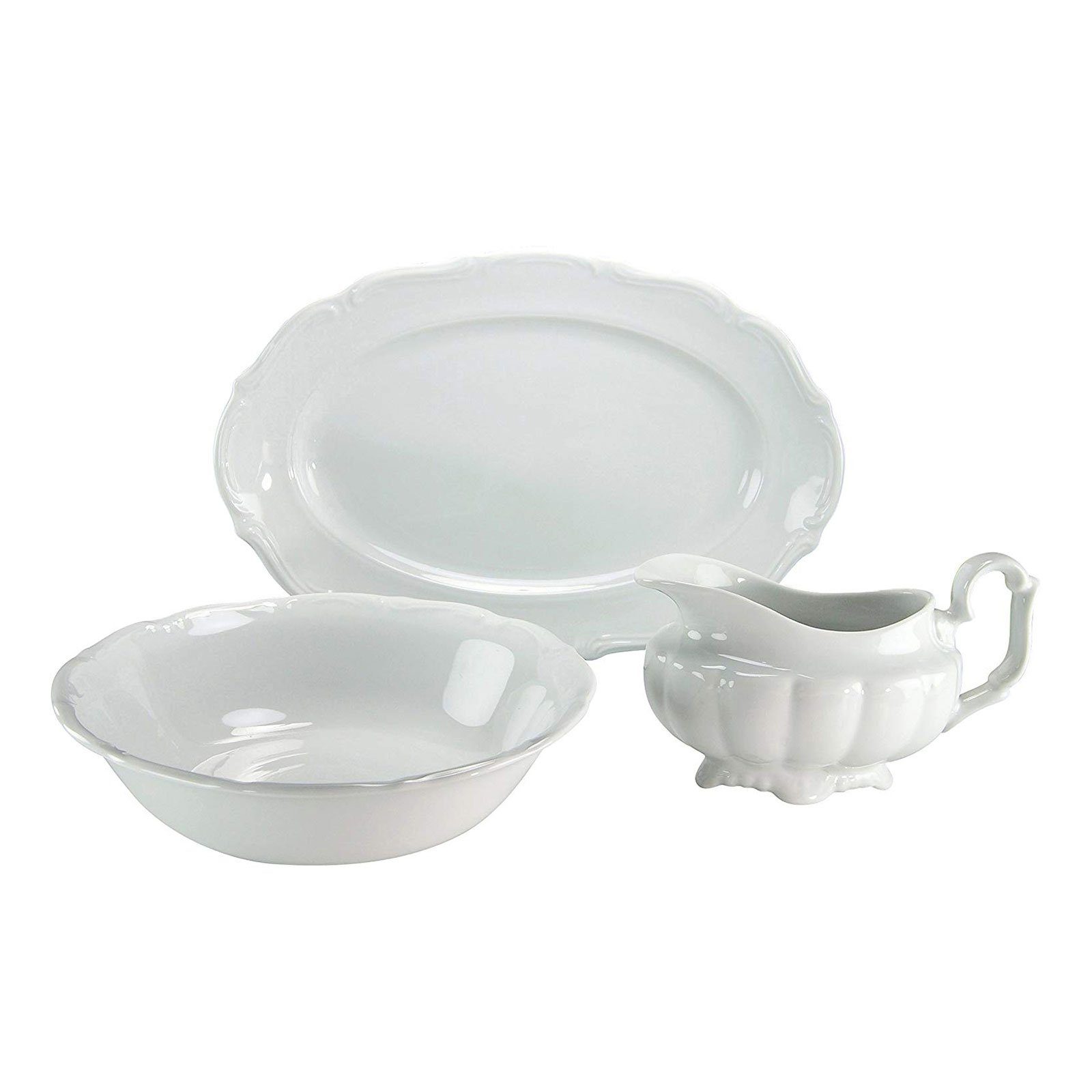 CreaTable Столовый сервиз Maria Theresia (3-tlg), 1 Personen, Premium Porzellan