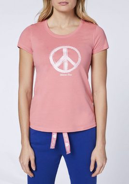 Oklahoma Jeans Print-Shirt mit Peace-Print