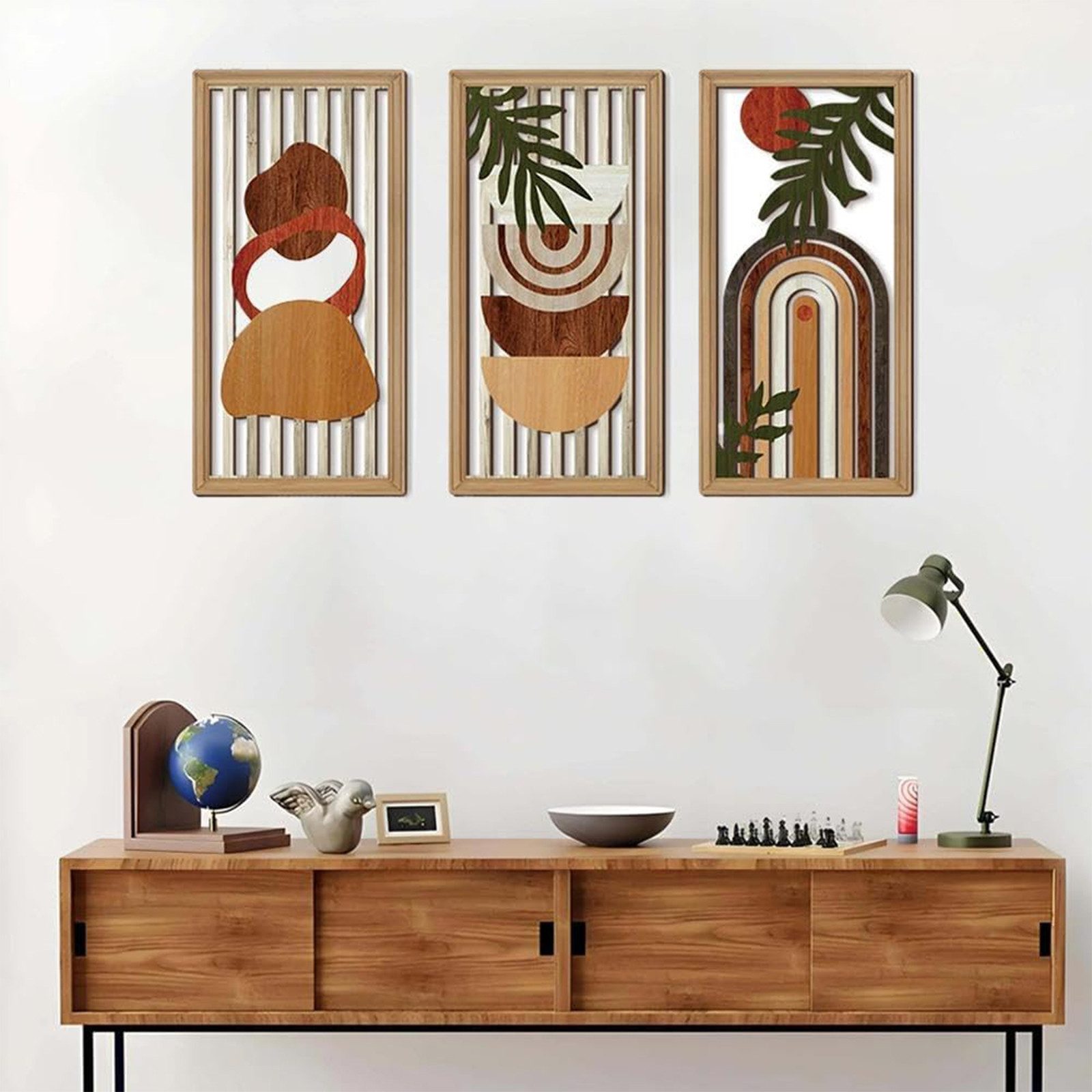 REDOM Wanddekoobjekt Wanddeko Wandbild Wandkunst 3er-Set günstig online kaufen