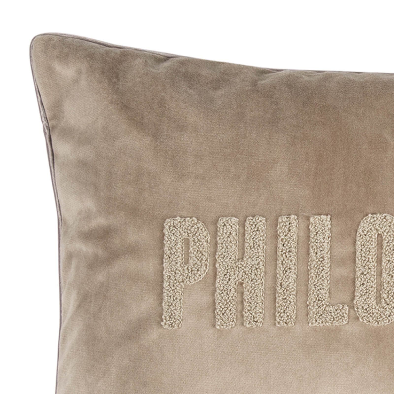 PAD Dekokissen Kissenhülle Letters Philosopher Taupe, günstig online kaufen